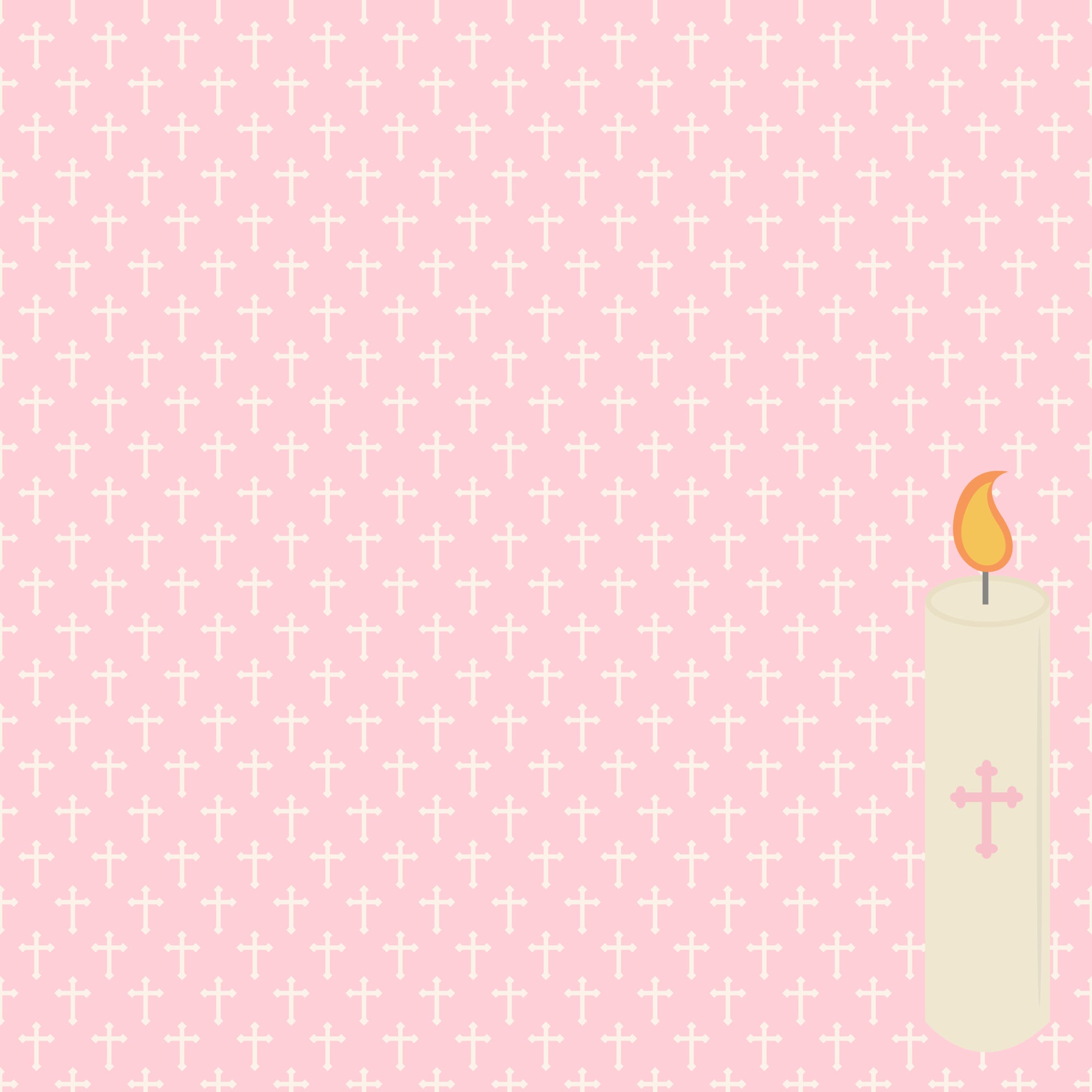 Holy Sacraments Collection First Communion Girl 12 x 12 Double-Sided Scrapbook Paper by SSC Designs