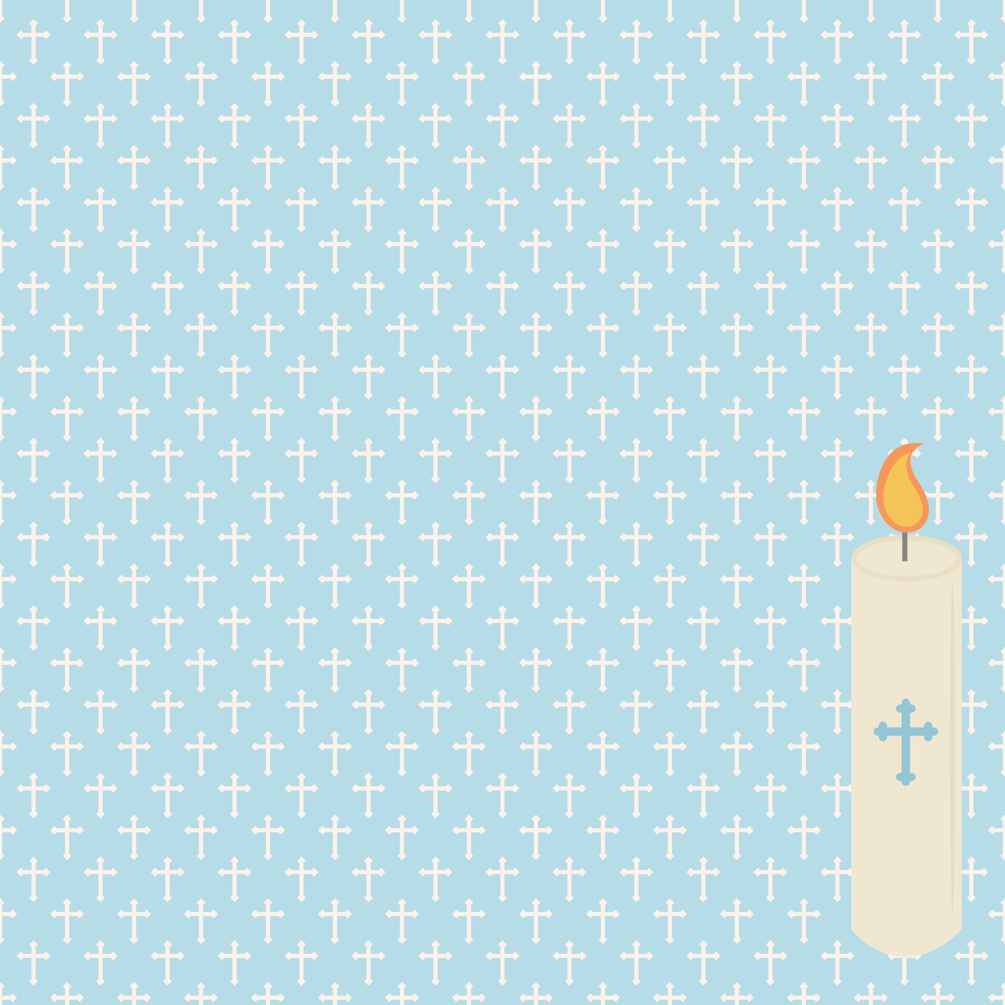 Holy Sacraments Collection First Communion Boy 12 x 12 Double-Sided Scrapbook Paper by SSC Designs