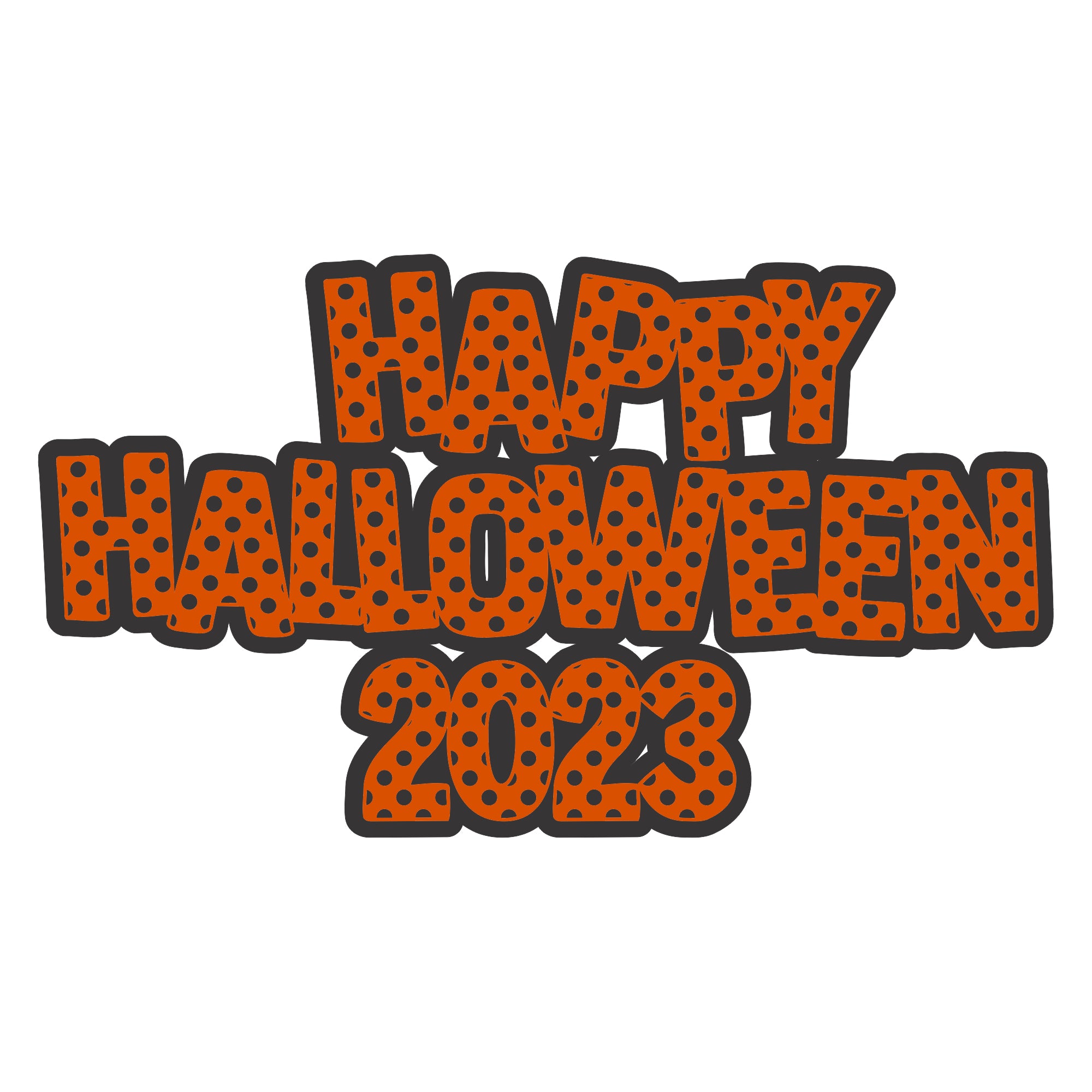 Halloween 2023 Collection Happy Halloween 6.25 x 3.5 Fully-Assembled Laser Cut by SSC Laser Designs