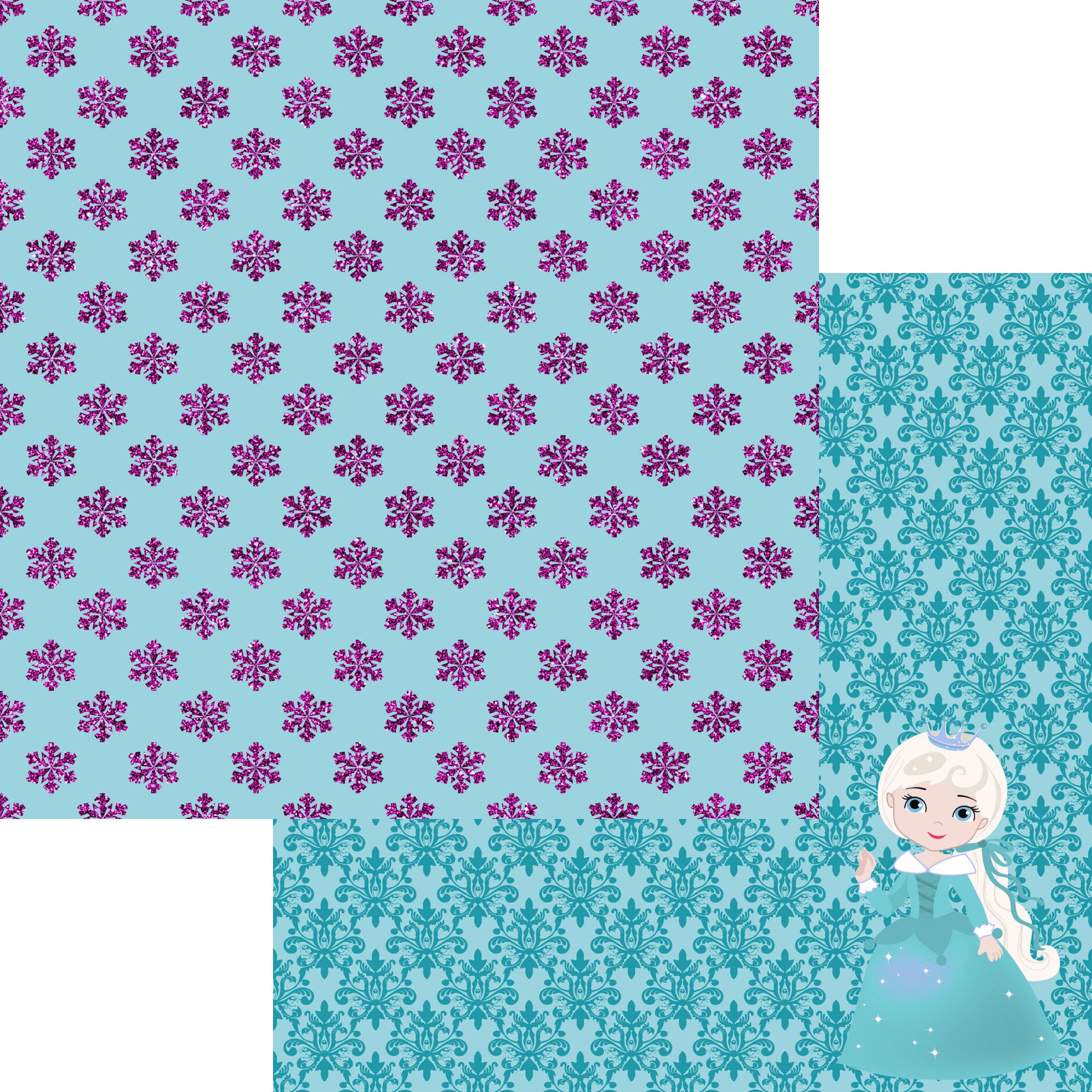 Inspired By Collection Winter Princess 12 x 12 Double-Sided Scrapbook Paper by SSC Designs