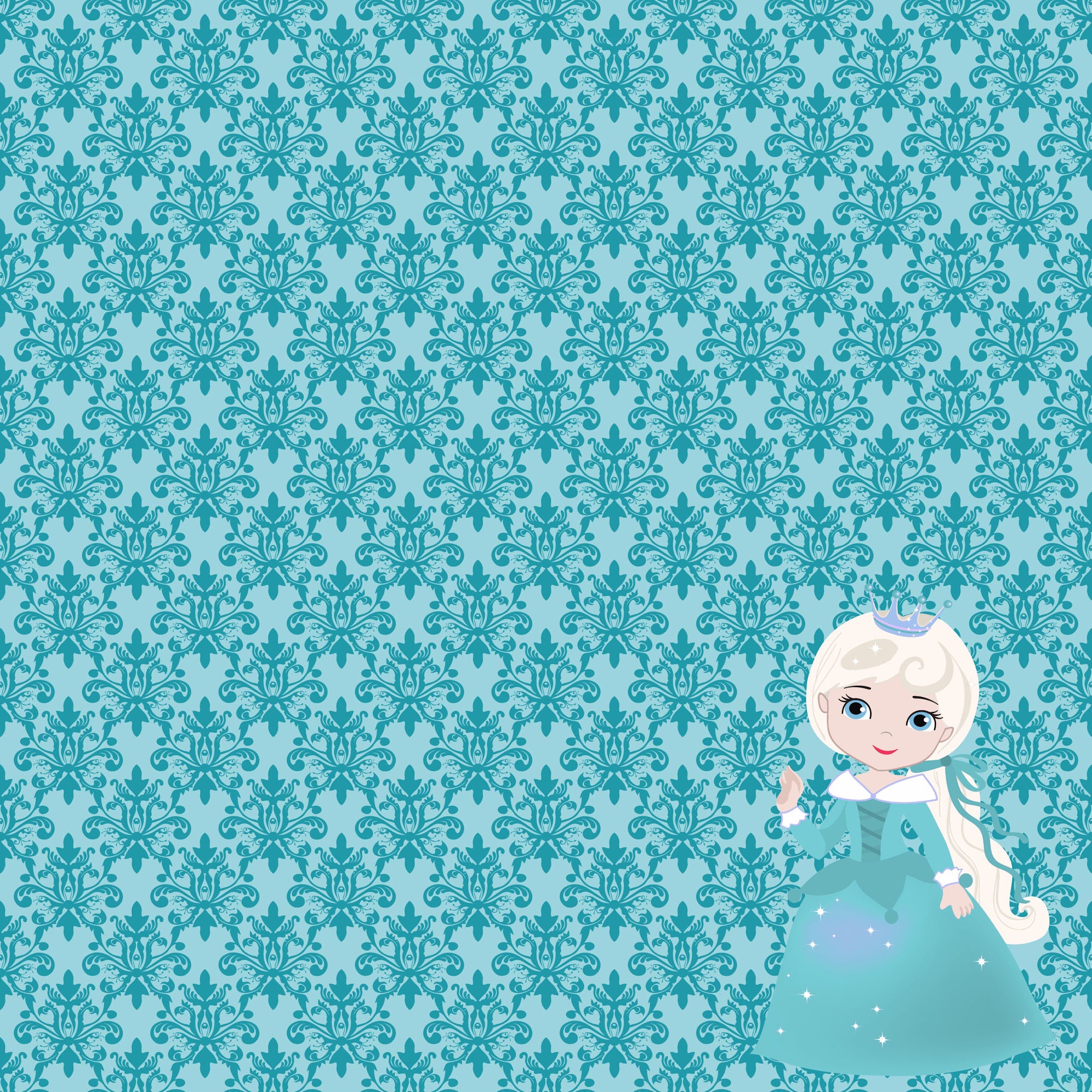 Inspired By Collection Winter Princess 12 x 12 Double-Sided Scrapbook Paper by SSC Designs