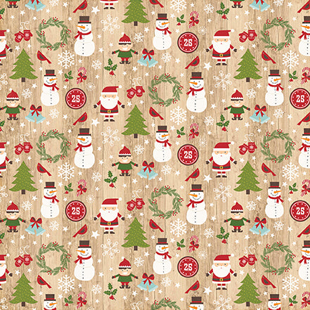 I Love Christmas Here Comes Santa 12 x 12 Double-Sided Scrapbook Paper by Echo Park Paper