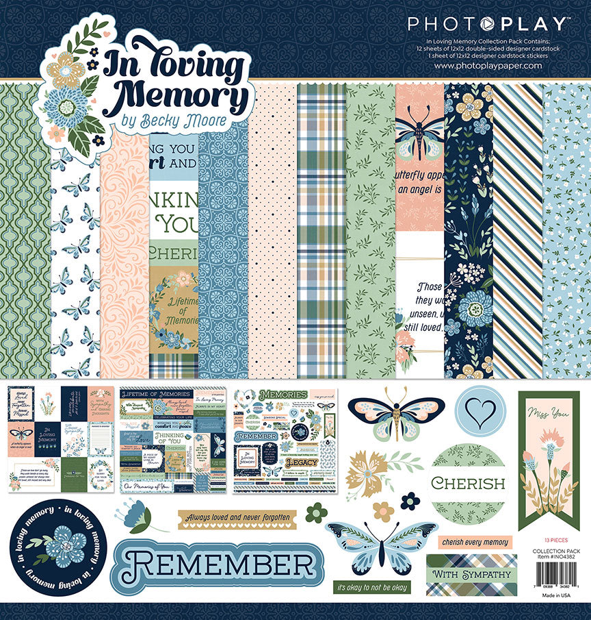 In Loving Memory Collection 12 x 12 Scrapbook Collection Kit by Photo Play Paper