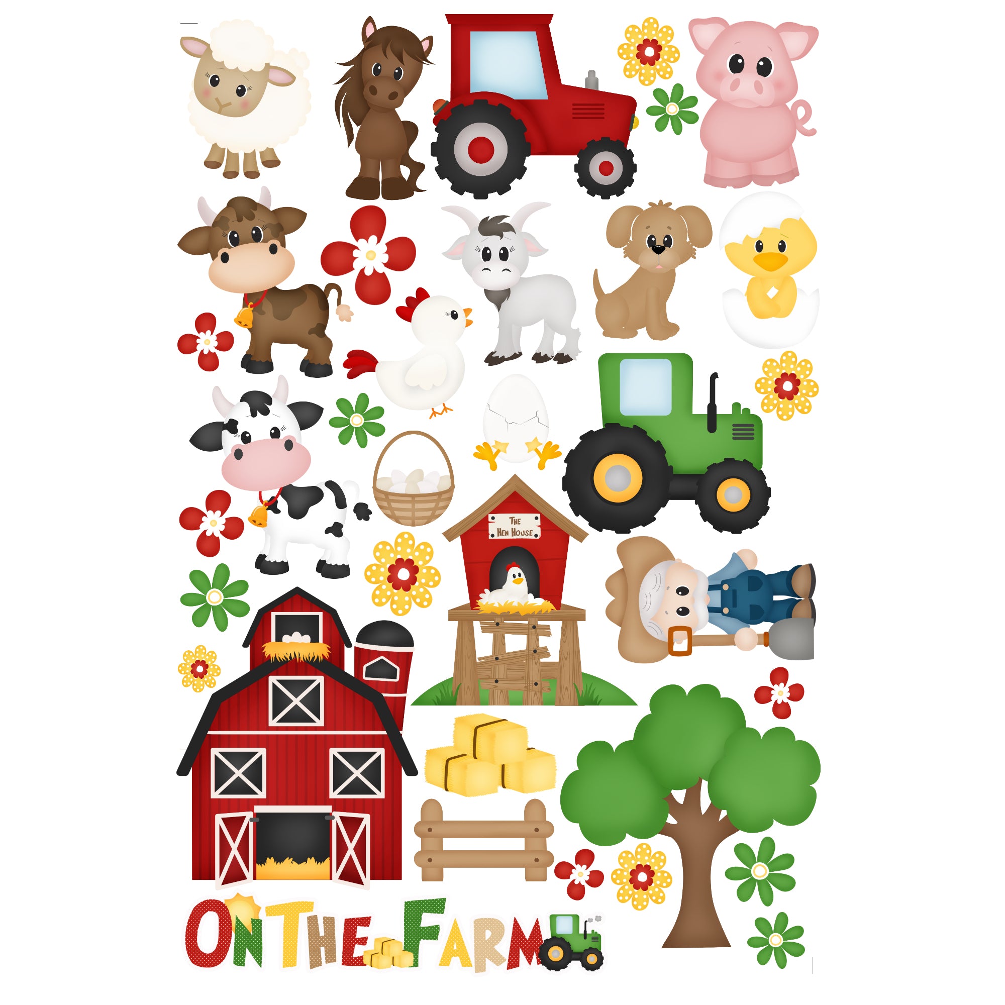 On The Farm Collection Laser Cut Scrapbook Ephemera Embellishments by SSC Designs