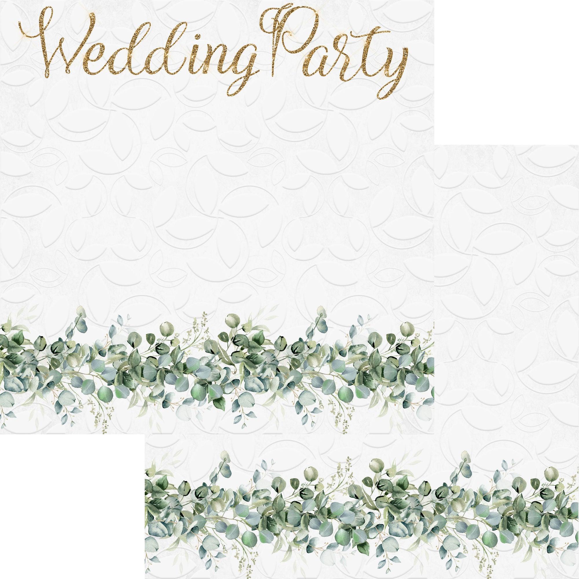 Love Always Collection Wedding Party 12 x 12 Double-Sided Scrapbook Paper by SSC Designs - Scrapbook Supply Companies