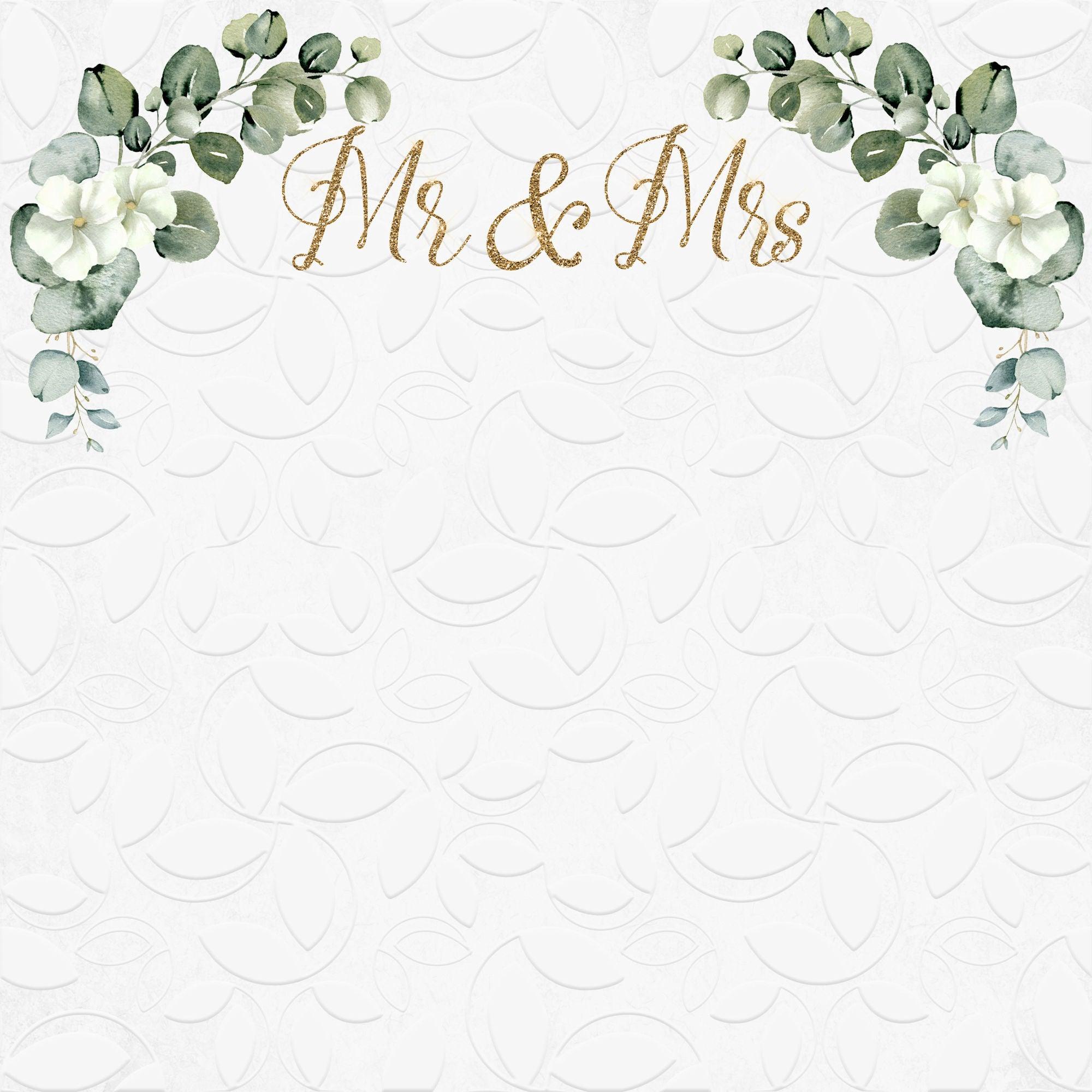 Love Always Collection Mr. & Mrs. 12 x 12 Double-Sided Scrapbook Paper by SSC Designs - Scrapbook Supply Companies