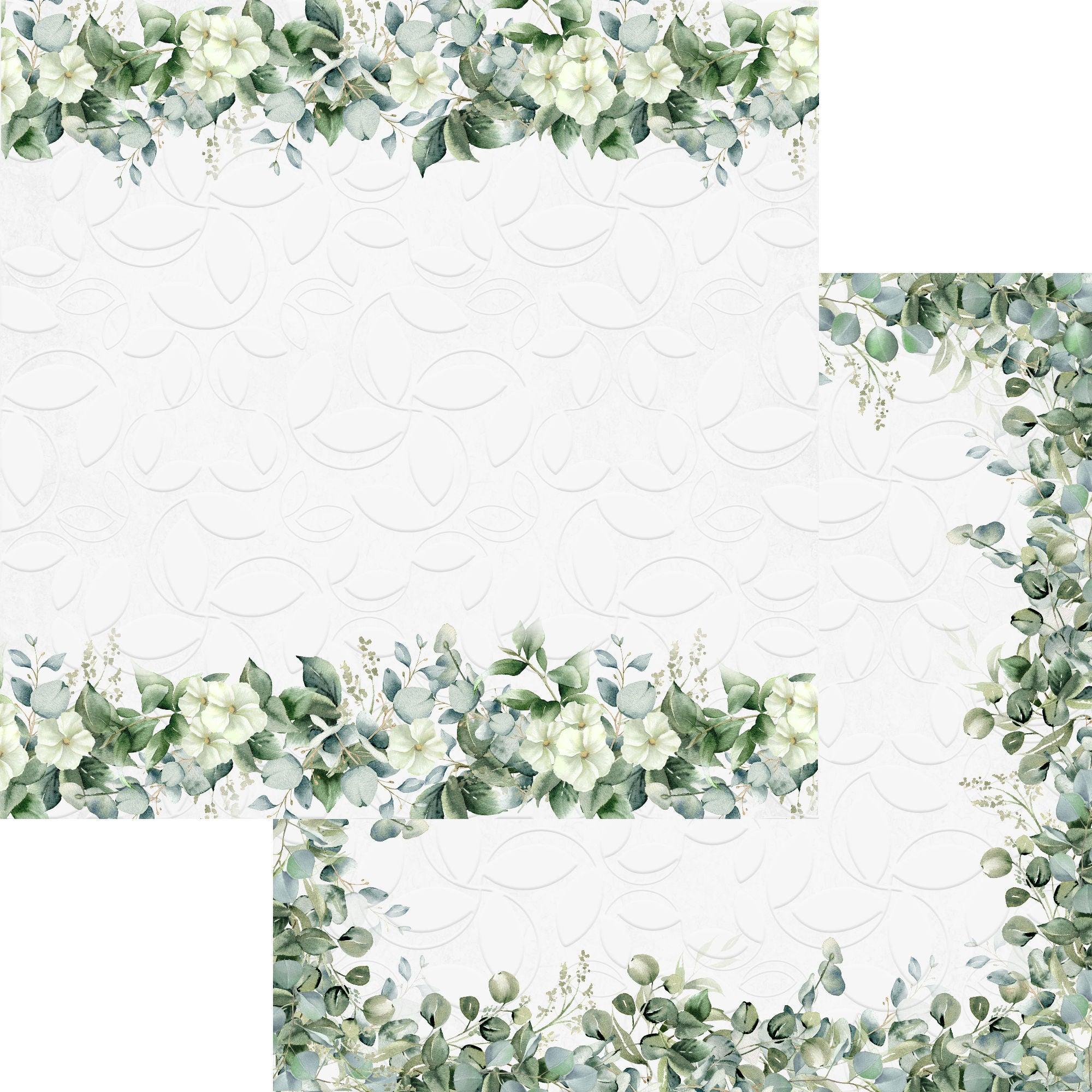 Love Always Collection White Wedding 12 x 12 Double-Sided Scrapbook Paper by SSC Designs - Scrapbook Supply Companies
