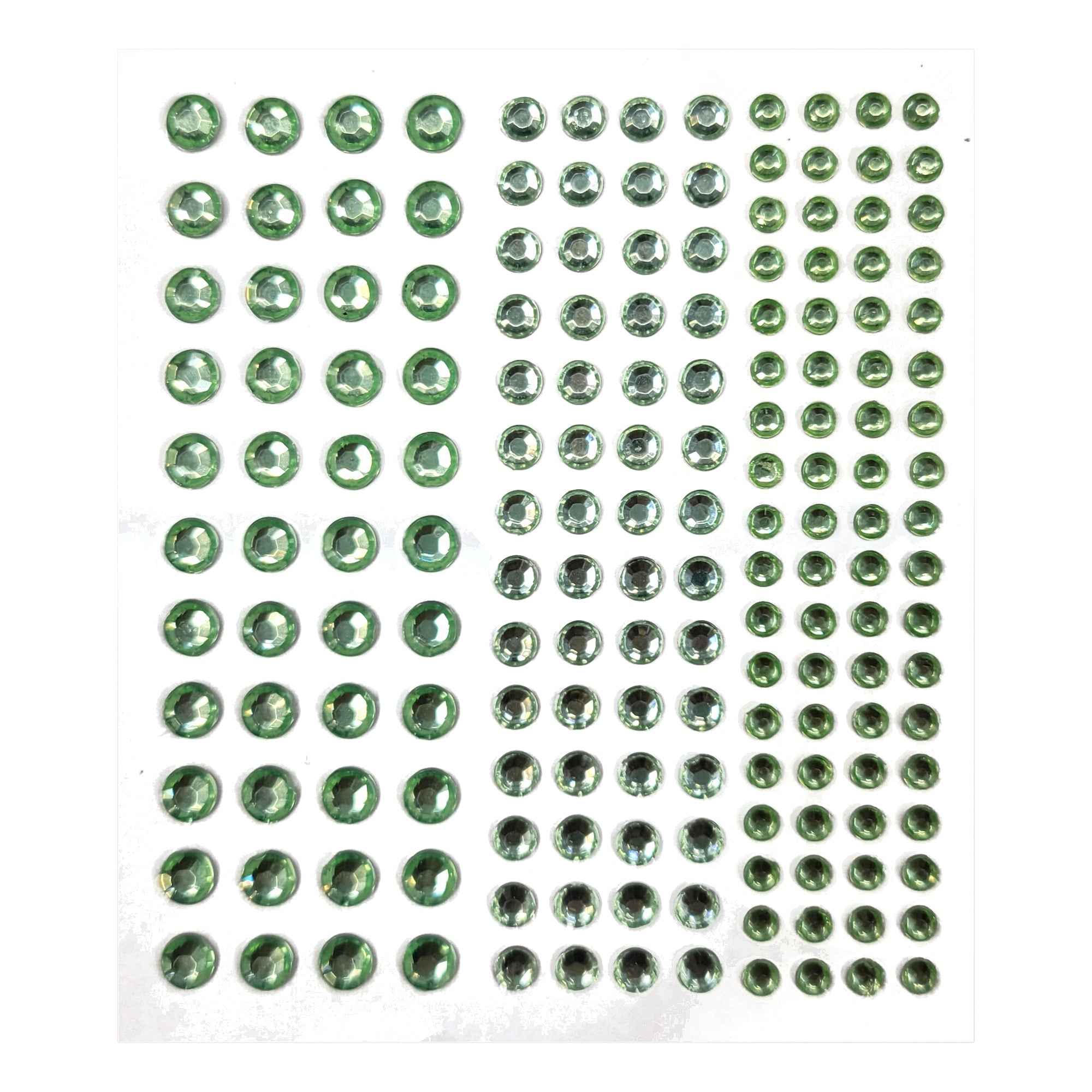 Basically Bling Collection 3, 4 & 5 mm Light Green Gem Scrapbook Embellishments by SSC Designs - 172 Pieces
