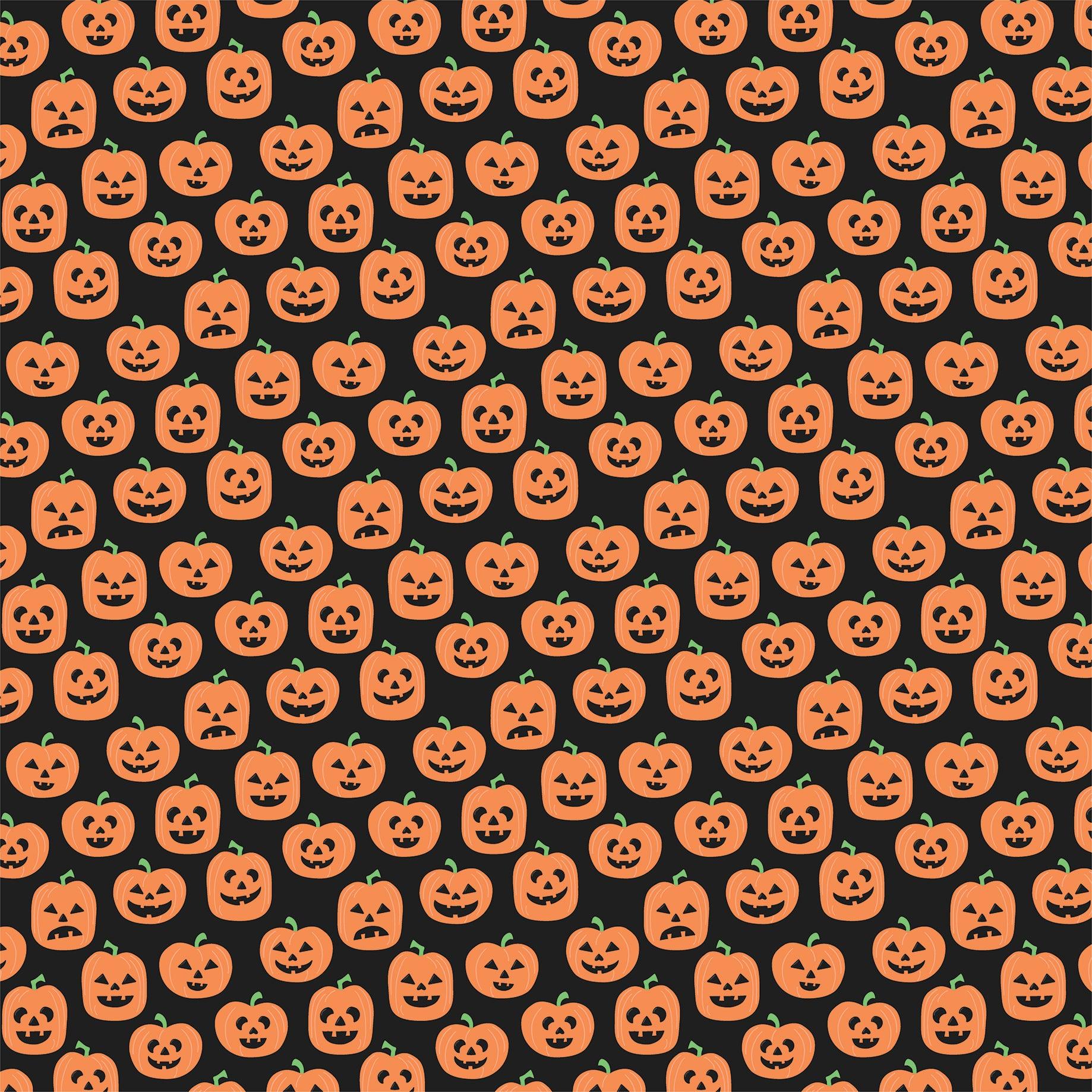Monster Mash Collection Faces Of Halloween 12 x 12 Double-Sided Scrapbook Paper by Echo Park Paper - Scrapbook Supply Companies