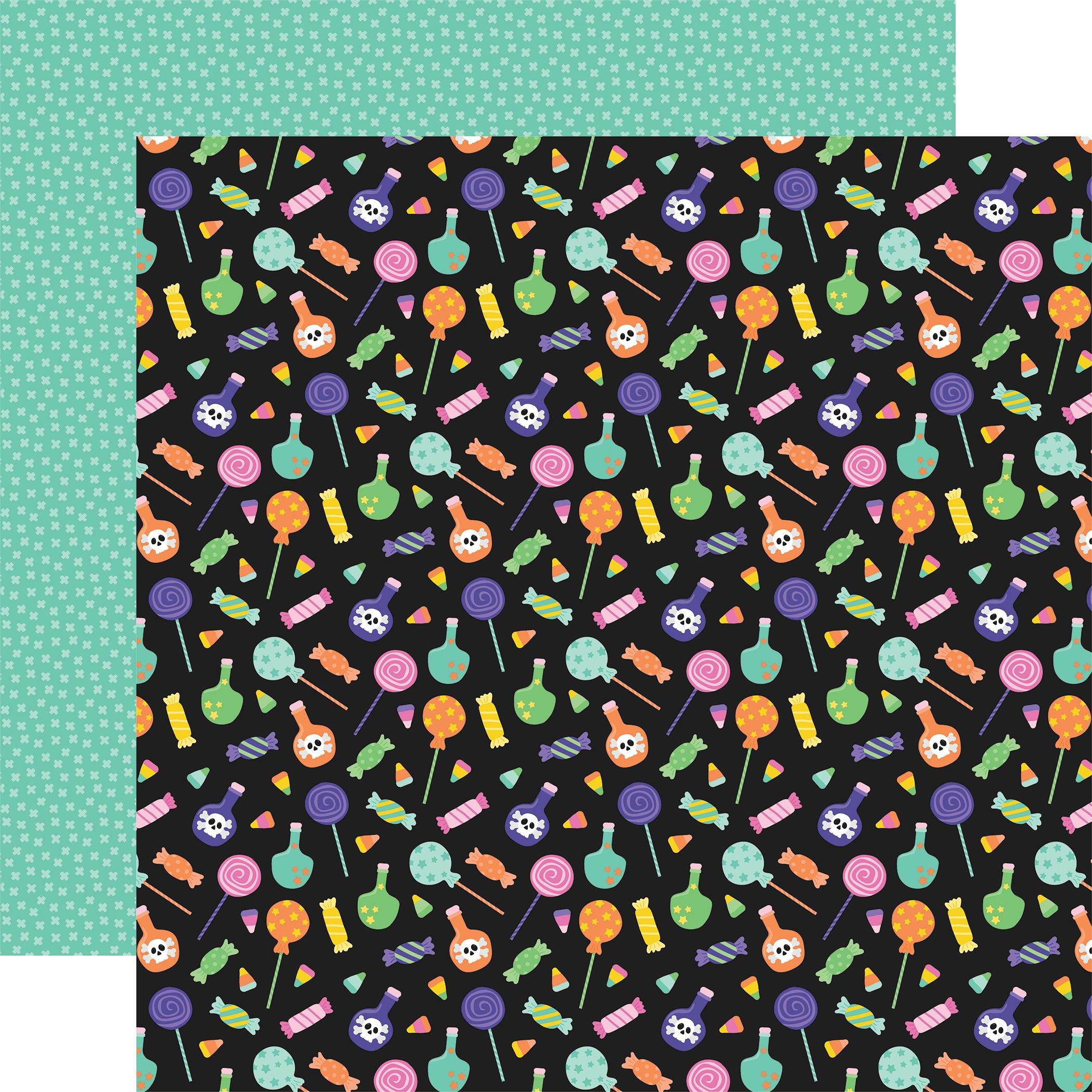 Monster Mash Collection Candy Haul 12 x 12 Double-Sided Scrapbook Paper by Echo Park Paper - Scrapbook Supply Companies