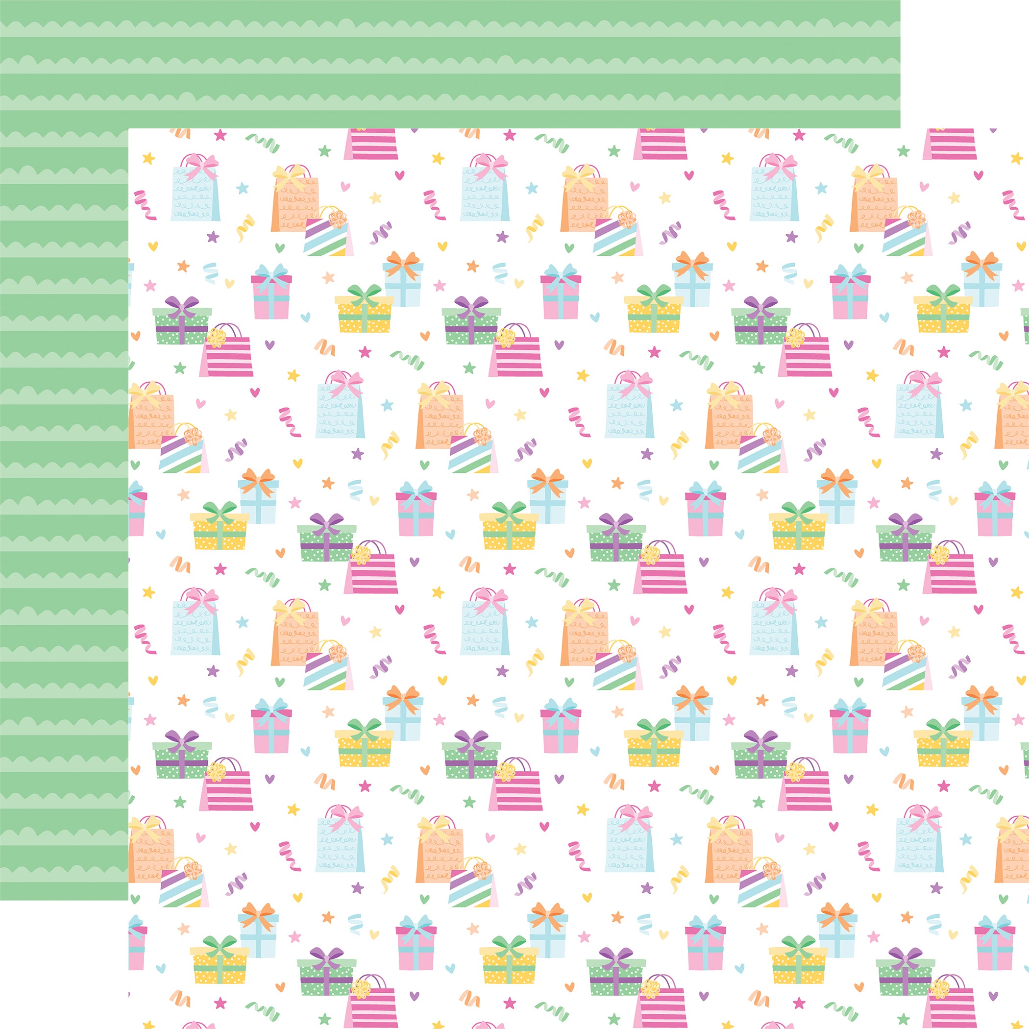 Make a Wish Birthday Girl Collection Sweet Birthday Gifts 12 x 12 Double-Sided Scrapbook Paper by Echo Park Paper