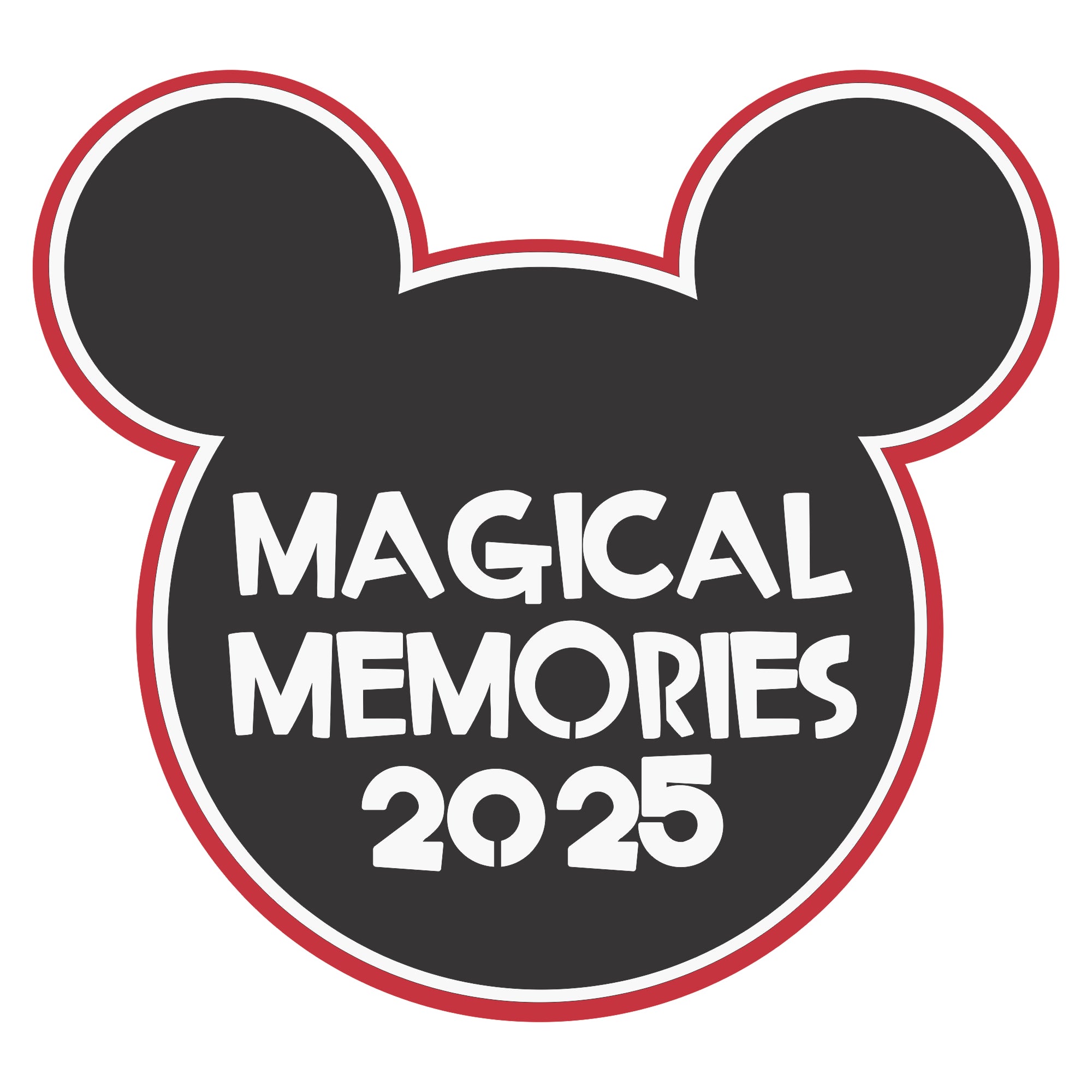 Disneyana Magical Memories 2025 Ears 4 x 4 Laser Cut by SSC Laser Designs