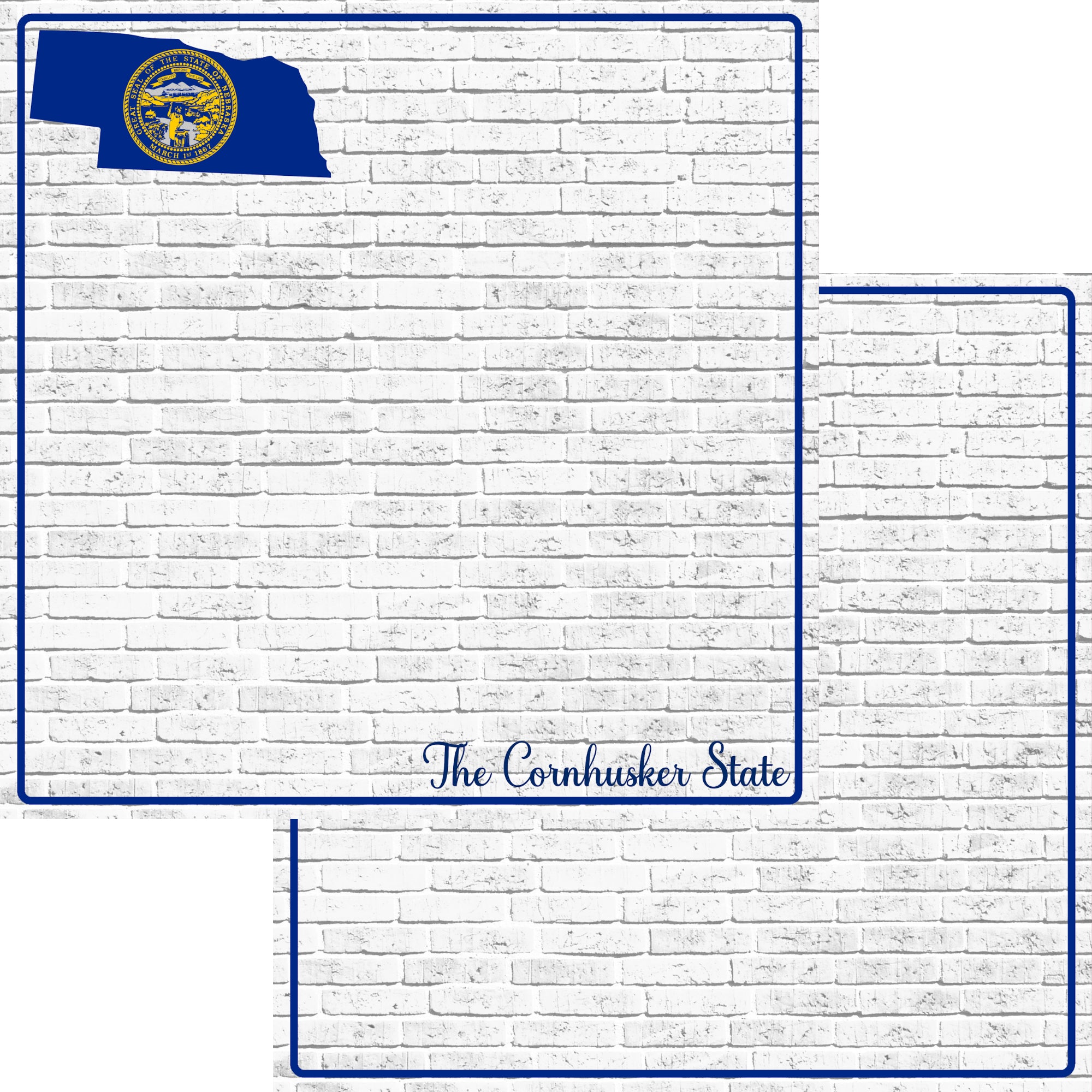 Fifty States Collection Nebraska 12 x 12 Double-Sided Scrapbook Paper by SSC Designs