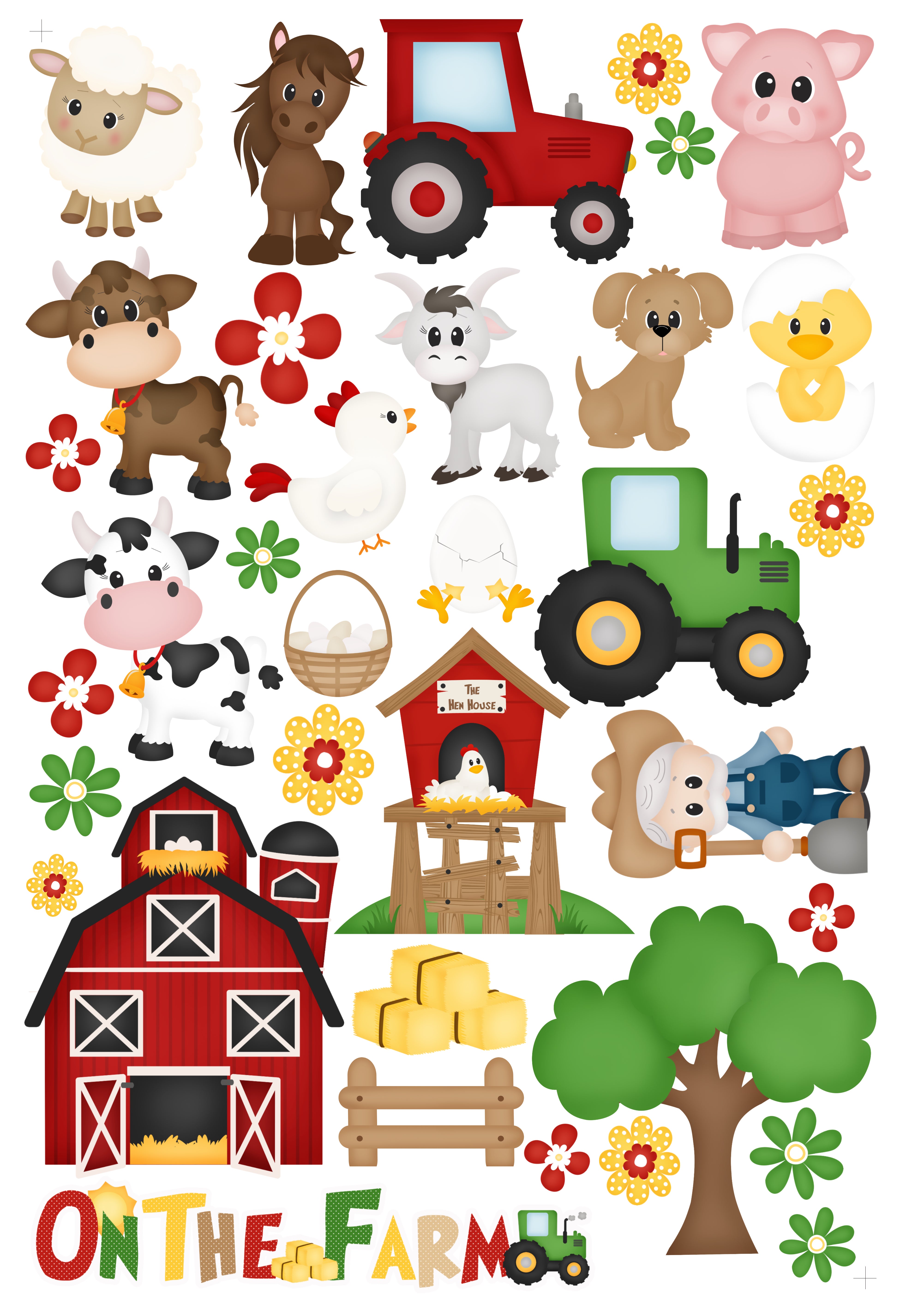 On The Farm 12 x 12 Scrapbook Paper & Embellishment Kit by SSC Designs
