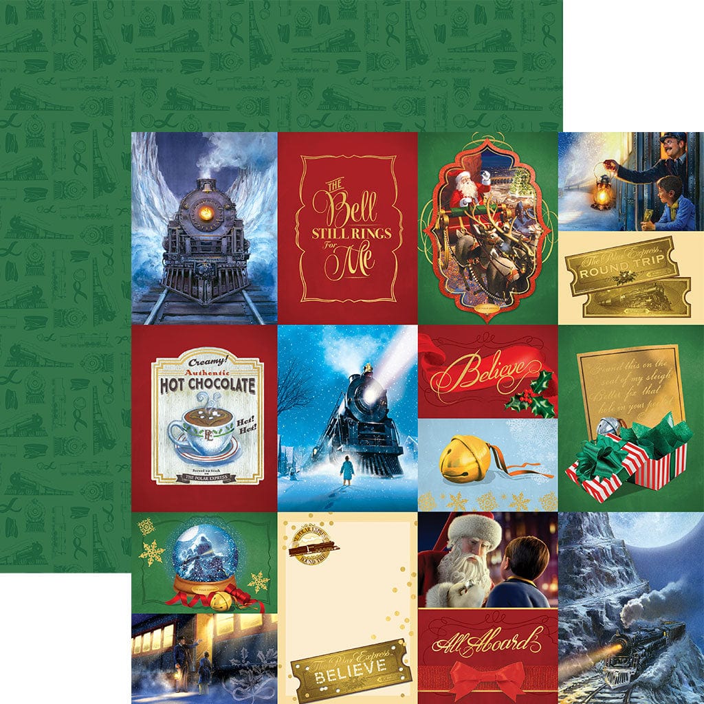 The Polar Express Collection All Aboard Tags 12 x 12 Double-Sided Scrapbook Paper by Paper House Productions
