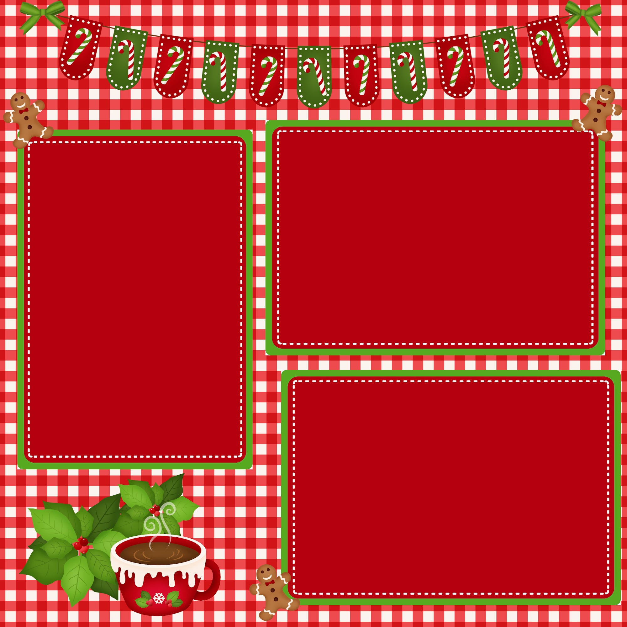Christmas Baking We Whisk You A Merry Christmas (2) - 12 x 12 Premade, Printed Scrapbook Pages by SSC Designs