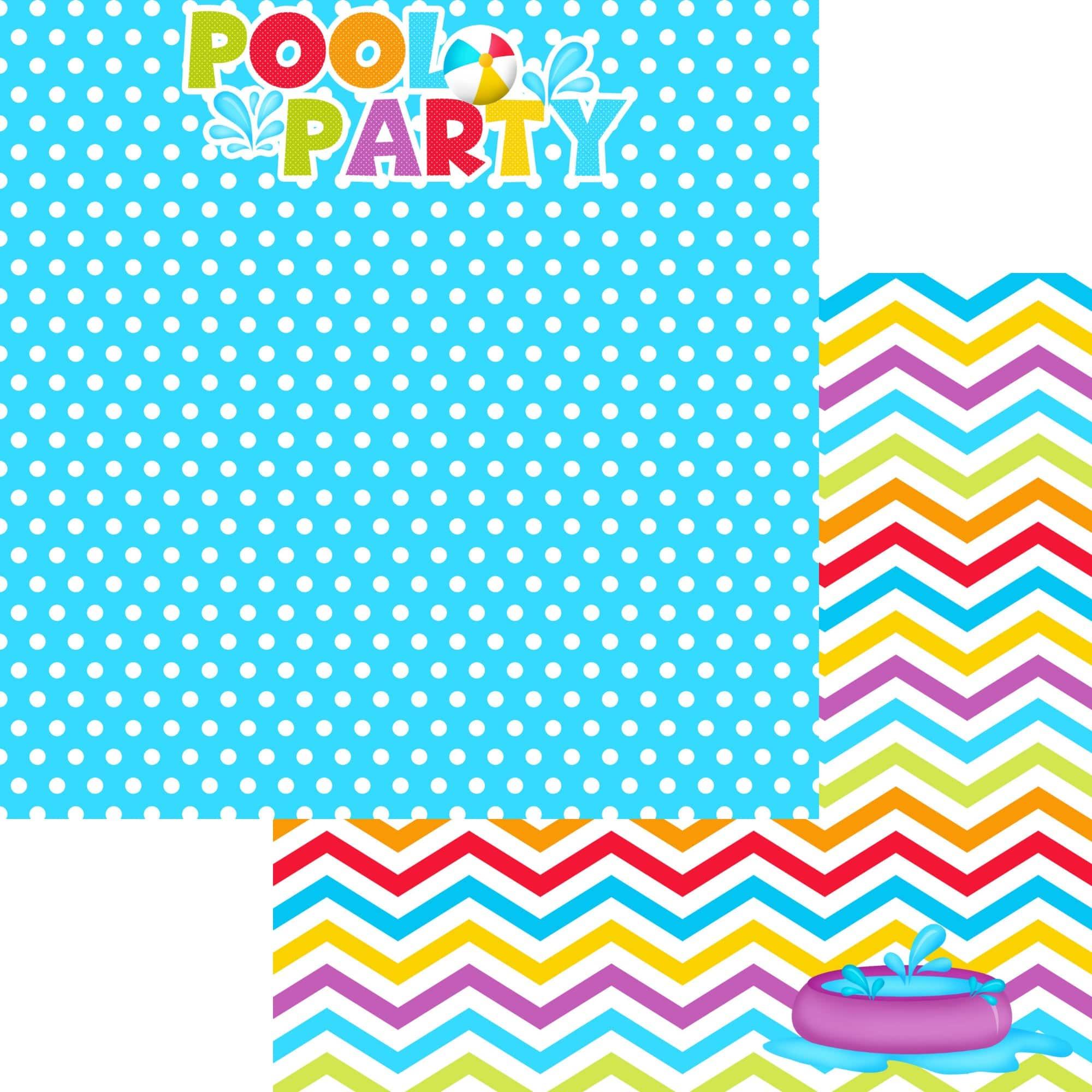 Pool Party Collection Pool Party 12 x 12 Double-Sided Scrapbook Paper by SSC Designs