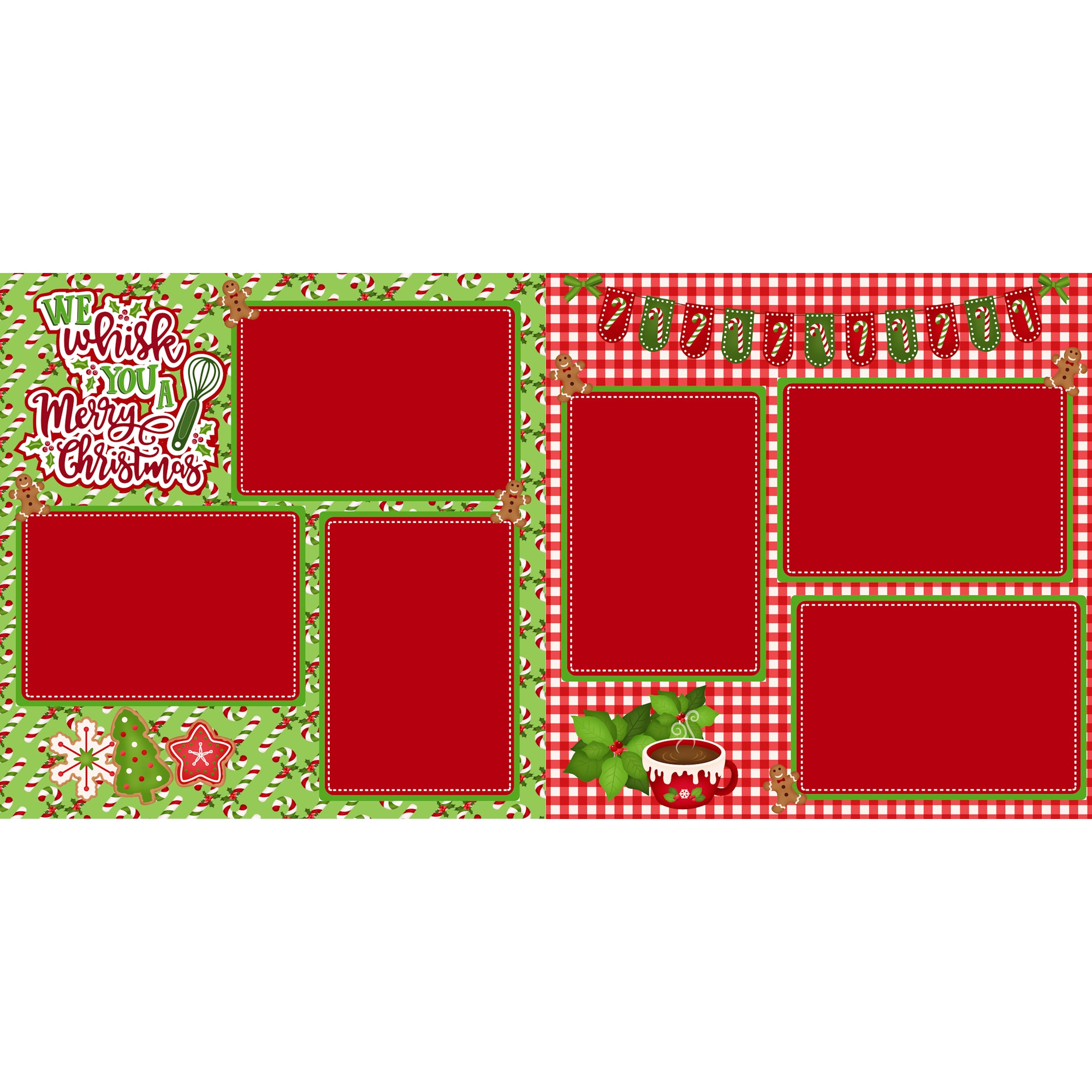 Christmas scrapbook pages, Christmas scrapbook layouts