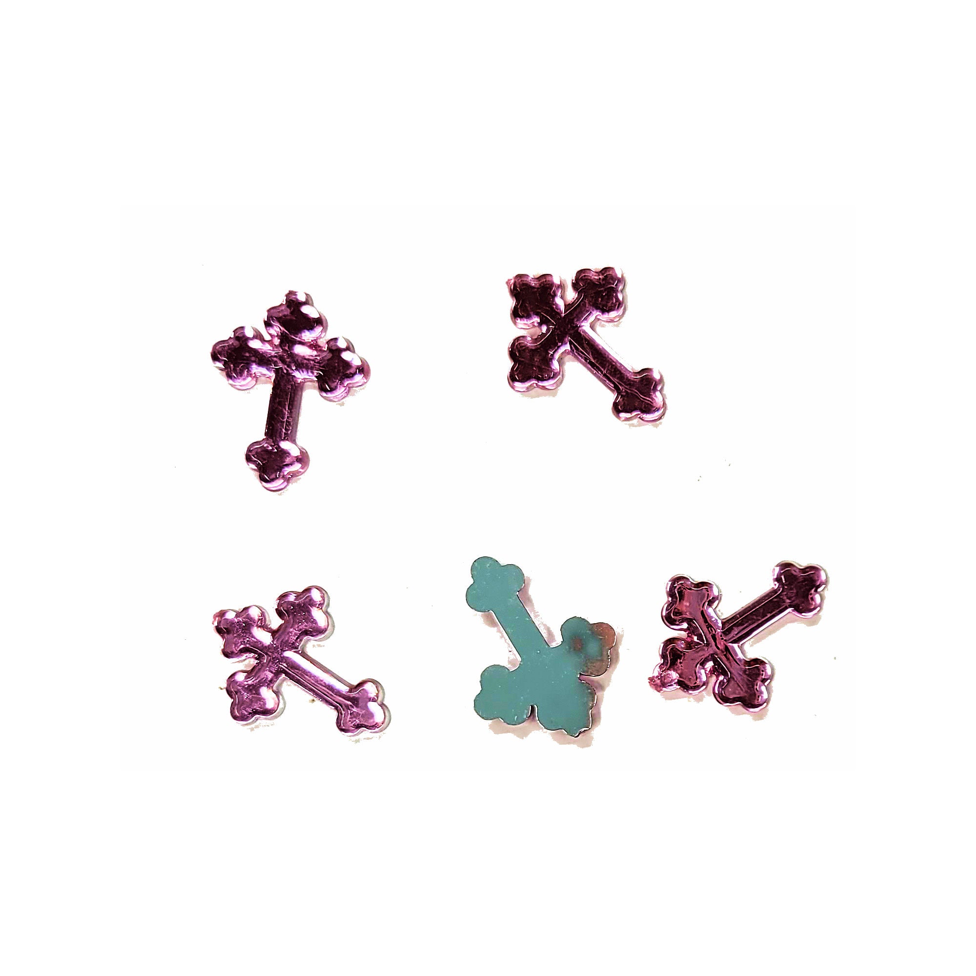 Holy Sacraments Collection .75" Pink Crosses by SSC Designs - Pkg. of 12