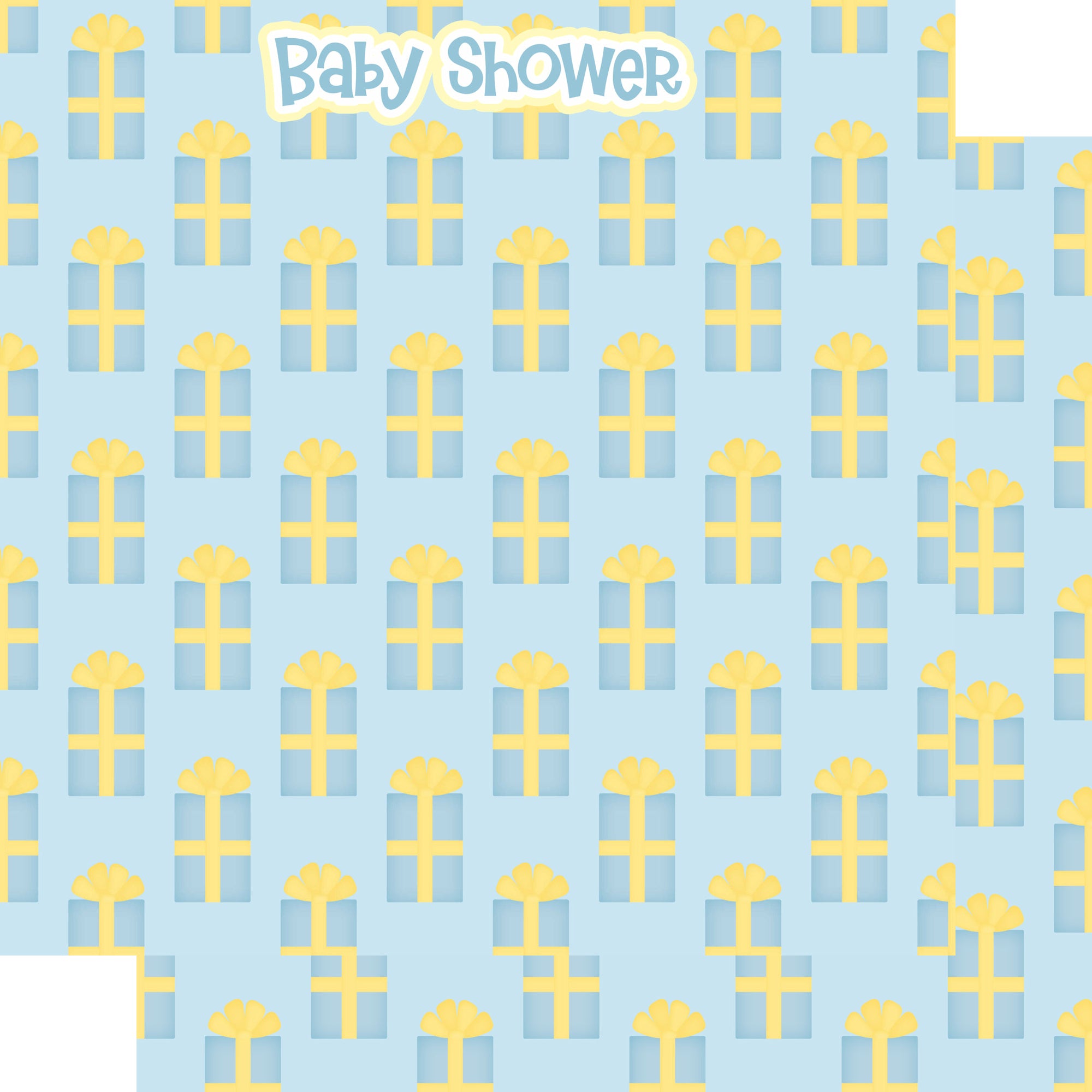 Ready To Pop Collection Baby Shower Boy 12 x 12 Double-Sided Scrapbook Paper by SSC Designs