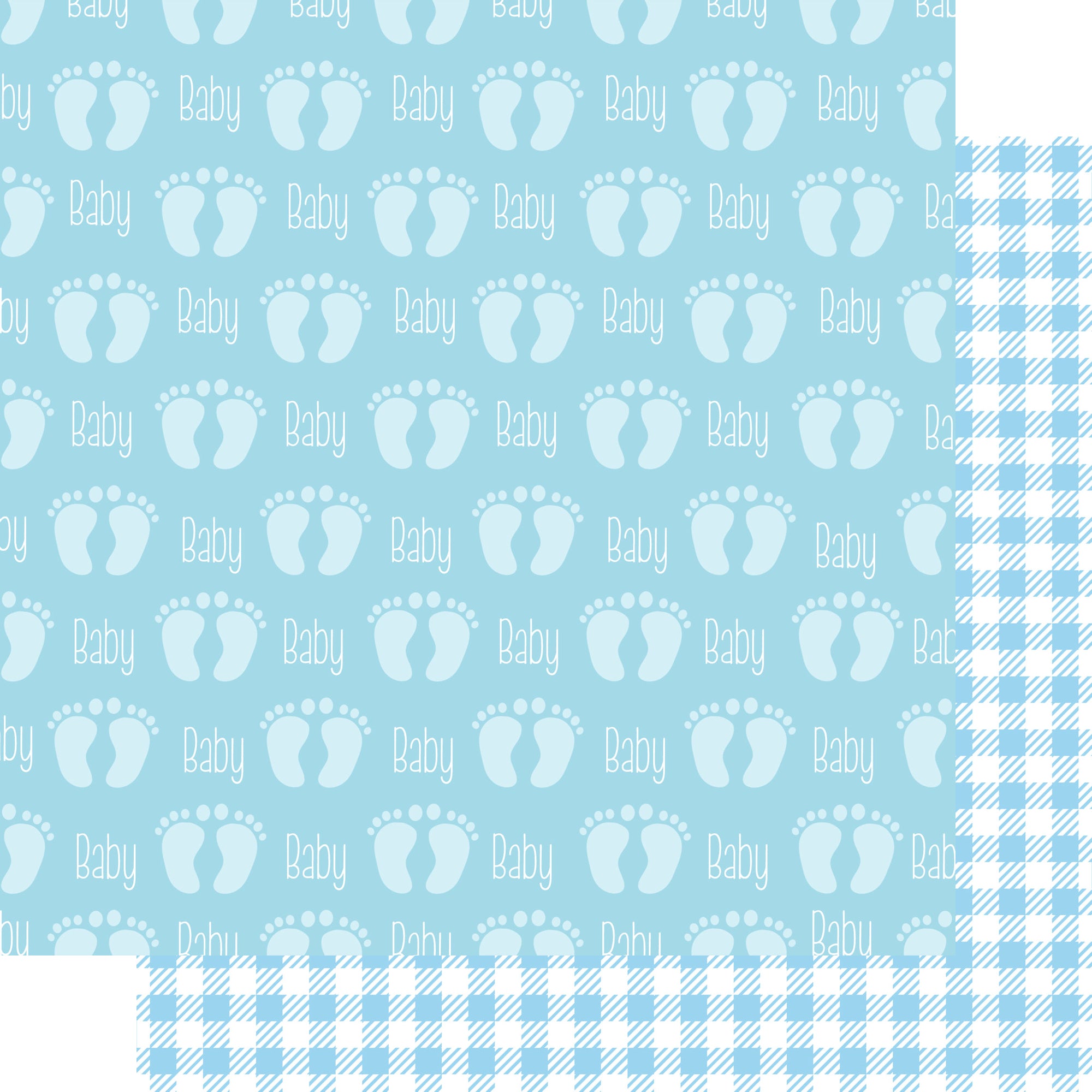 Ready To Pop Collection Baby Feet Boy 12 x 12 Double-Sided Scrapbook Paper by SSC Designs