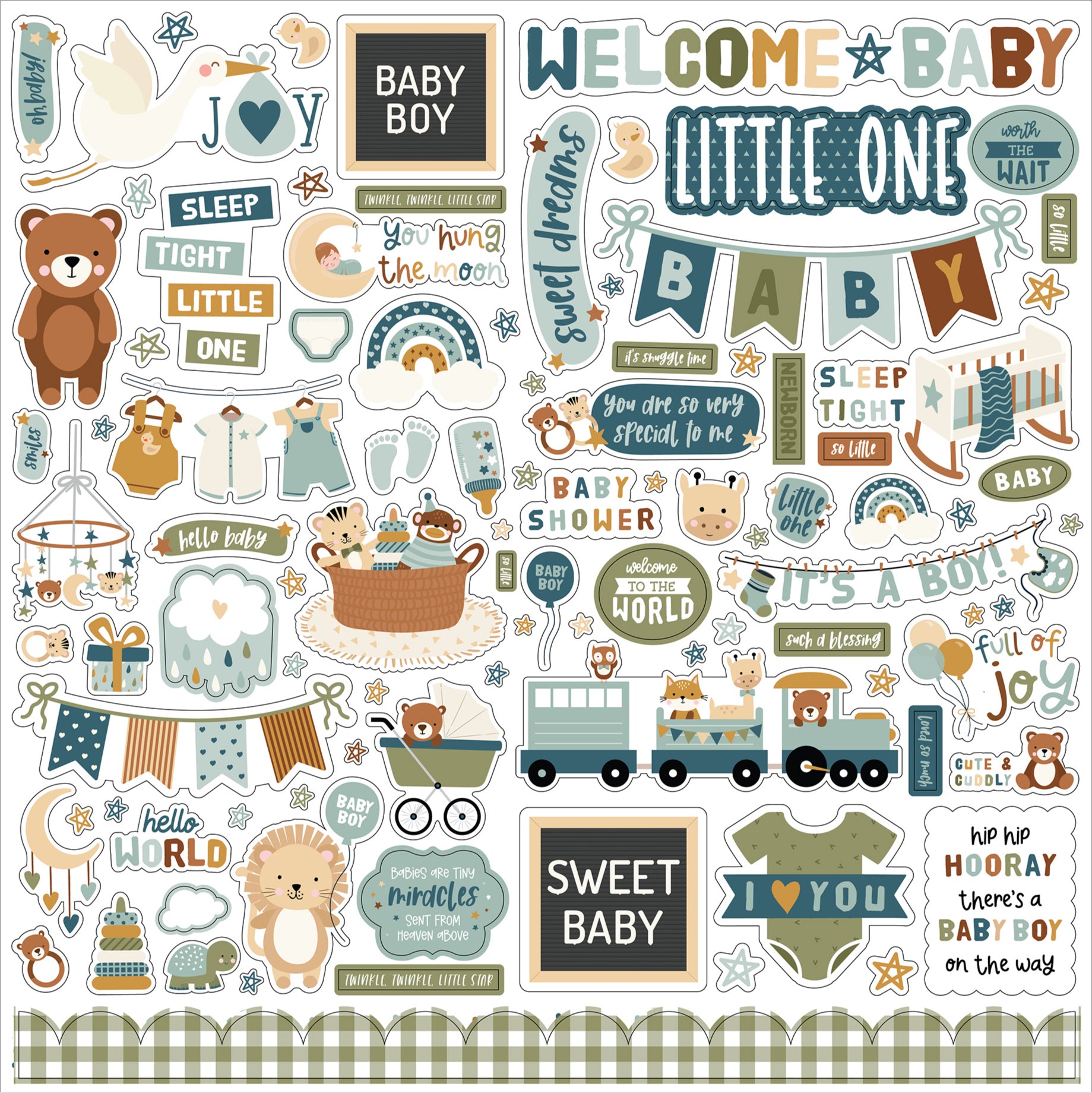 Special Delivery Baby Boy Collection 12 x 12 Scrapbook Collection Kit by Echo Park Paper