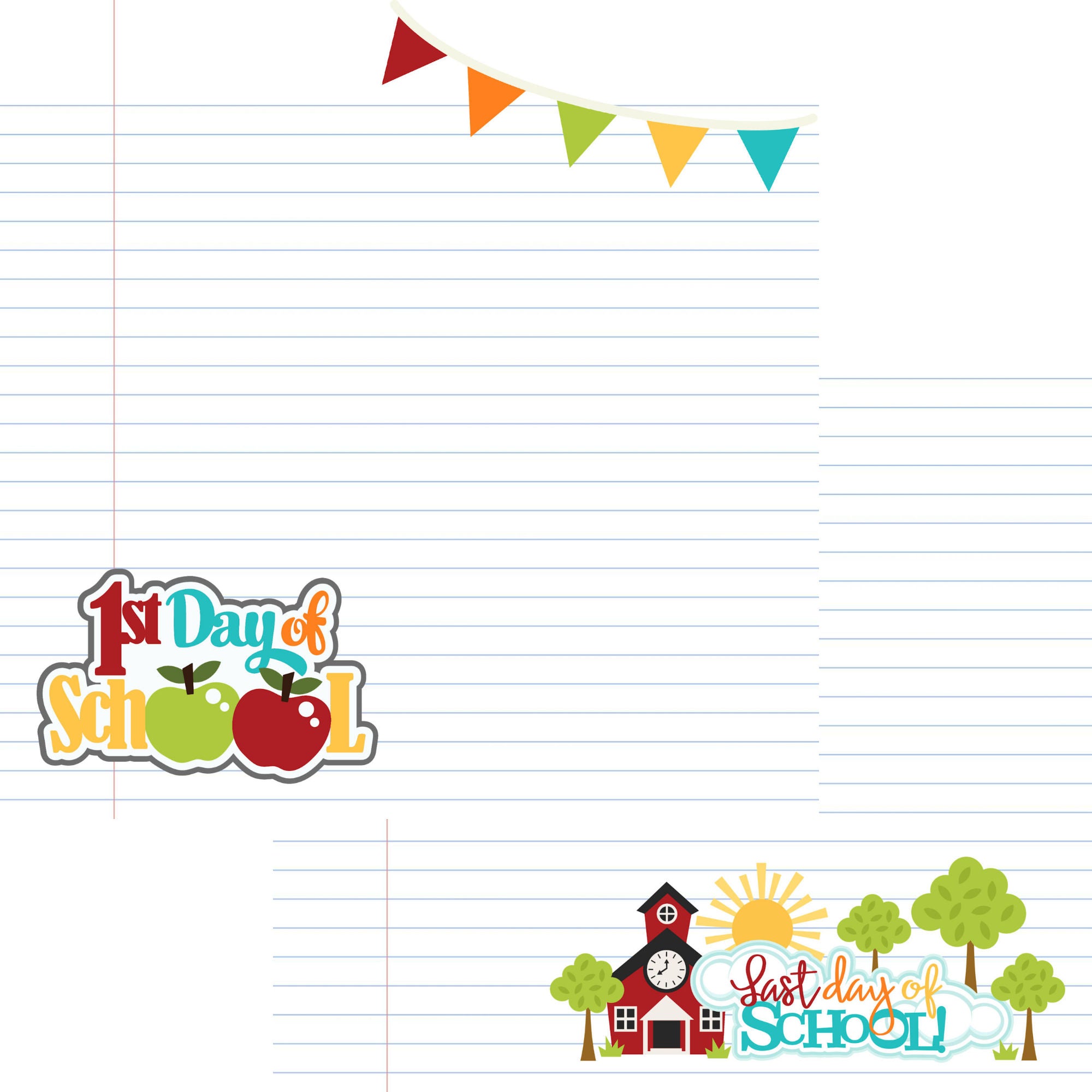 School Days Collection School Days 12 x 12 Double-Sided Scrapbook Paper by SSC Designs