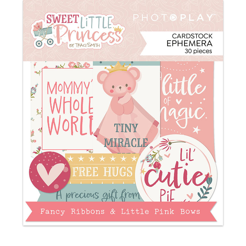 Sweet Little Princess Collection 4x8 Scrapbook Ephemera by Photo Play Paper