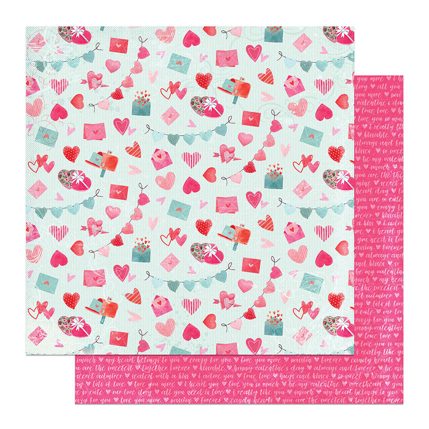 Smitten Collection Date Night 12 x 12 Double-Sided Scrapbook Paper by Photo Play