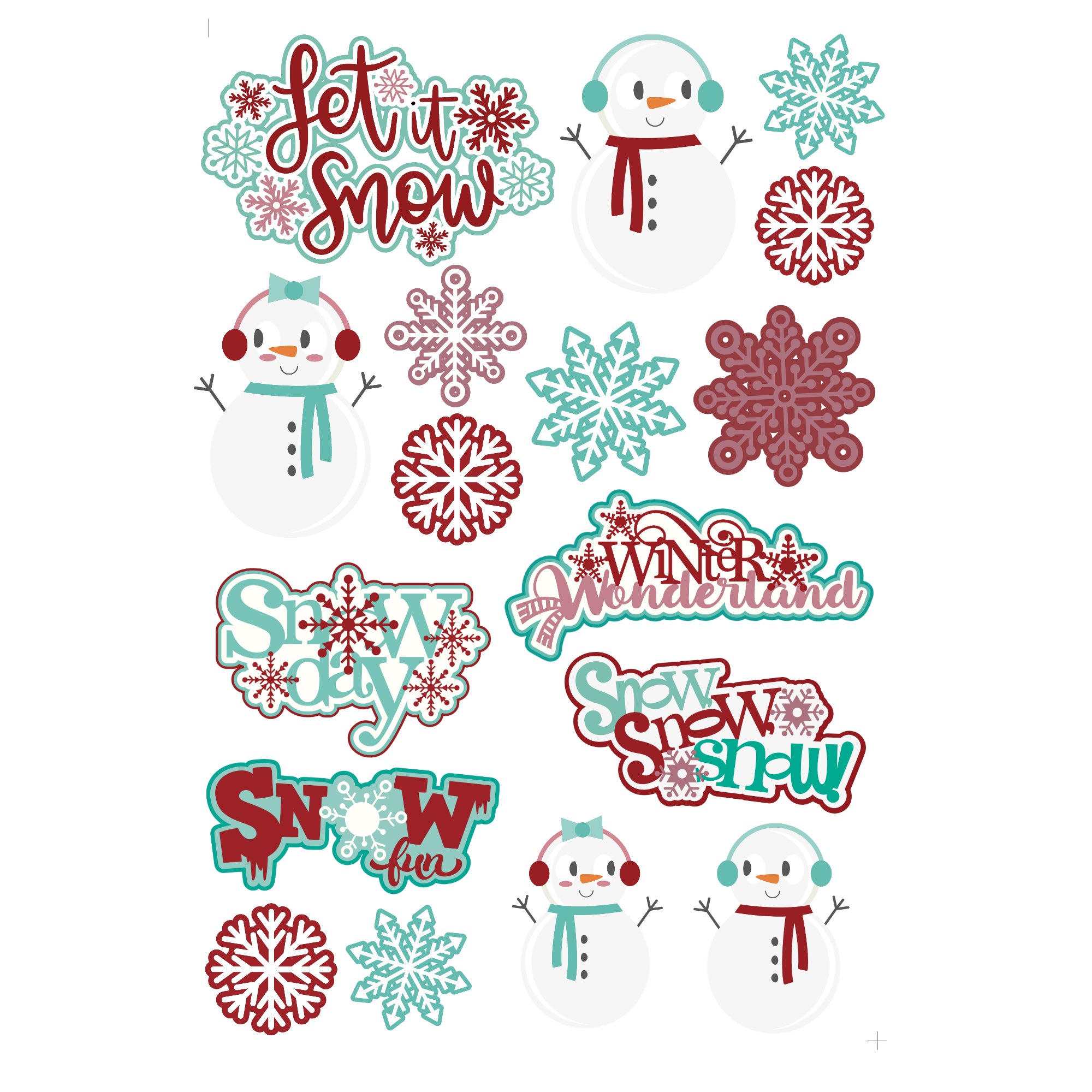 Snowflake Lane 12 x 12 Scrapbook Paper & Embellishment Kit by SSC Designs
