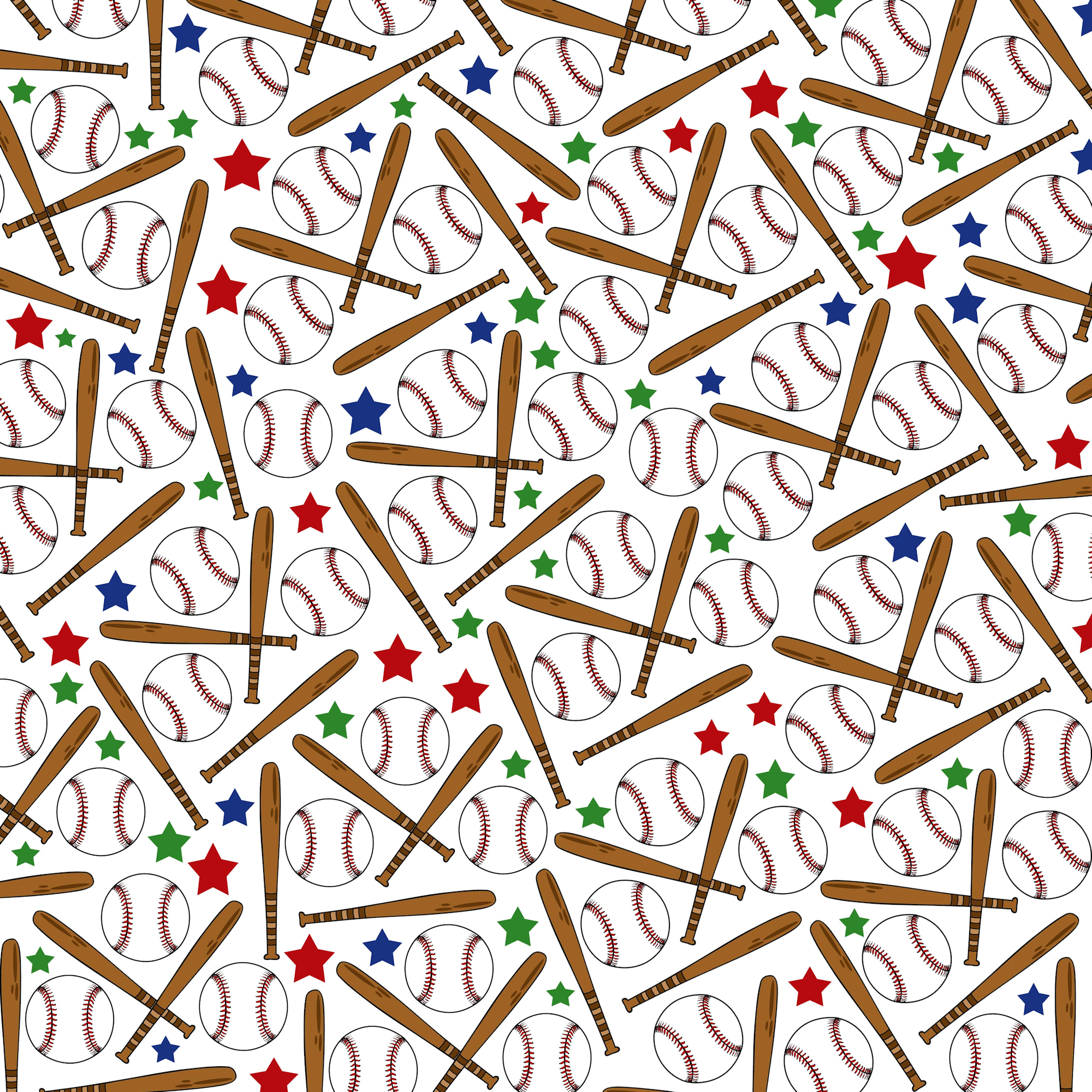 Sports Beat Collection Batter Up 12 x 12 Double-Sided Scrapbook Paper by SSC Designs