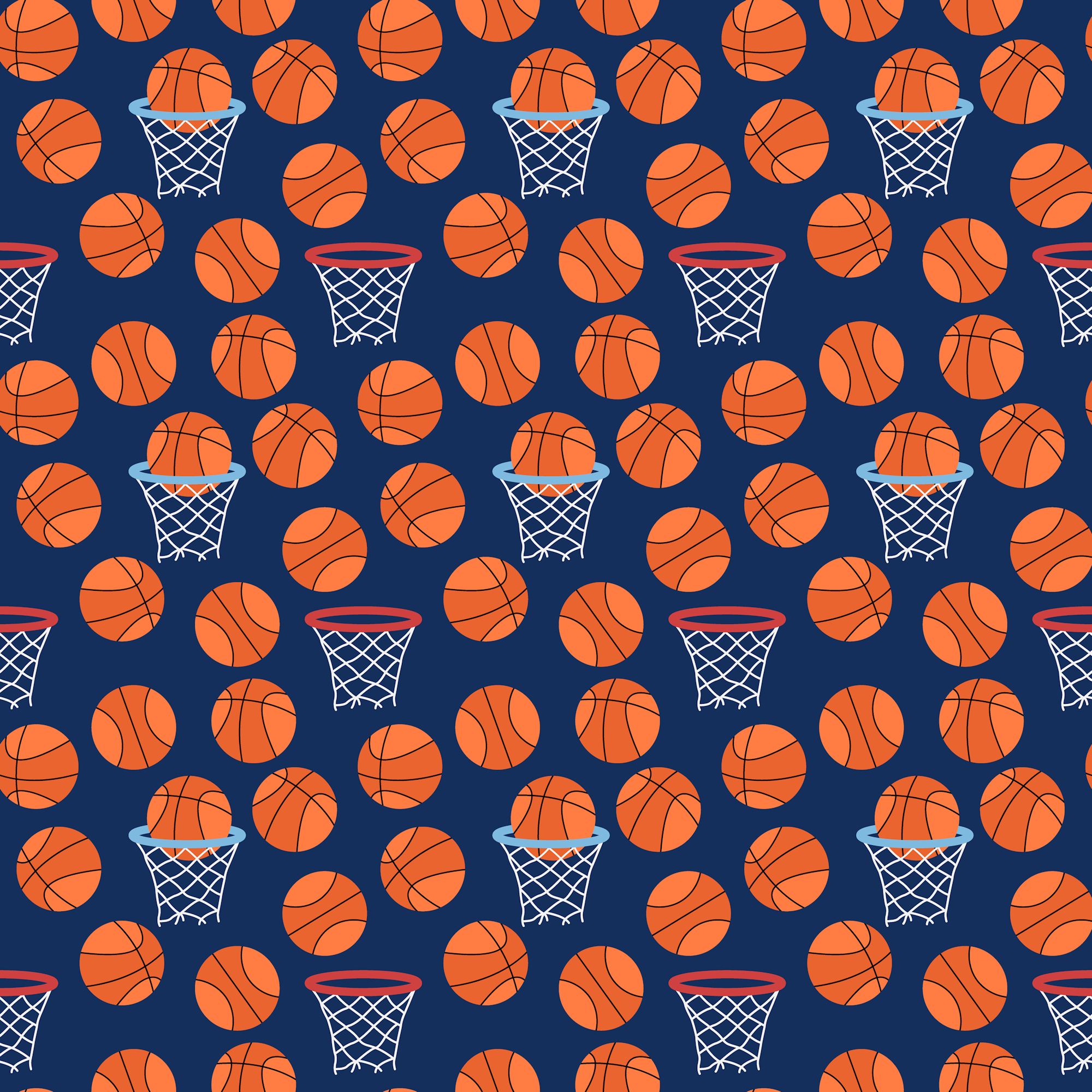 Sports Beat Collection Basketball Hoops 12 x 12 Double-Sided Scrapbook Paper by SSC Designs