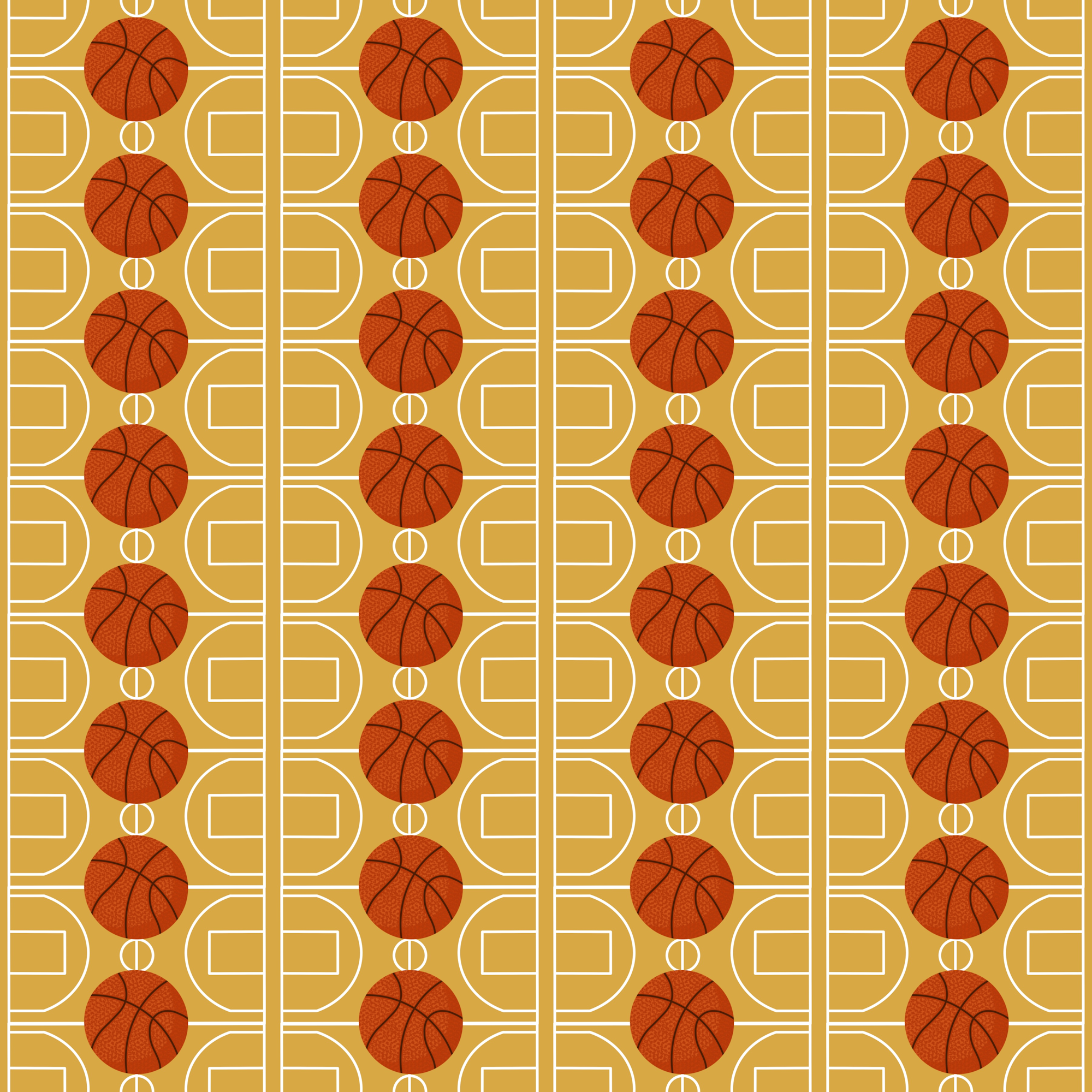 Sports Beat Collection Basketball Heartbeat 12 x 12 Double-Sided Scrapbook Paper by SSC Designs