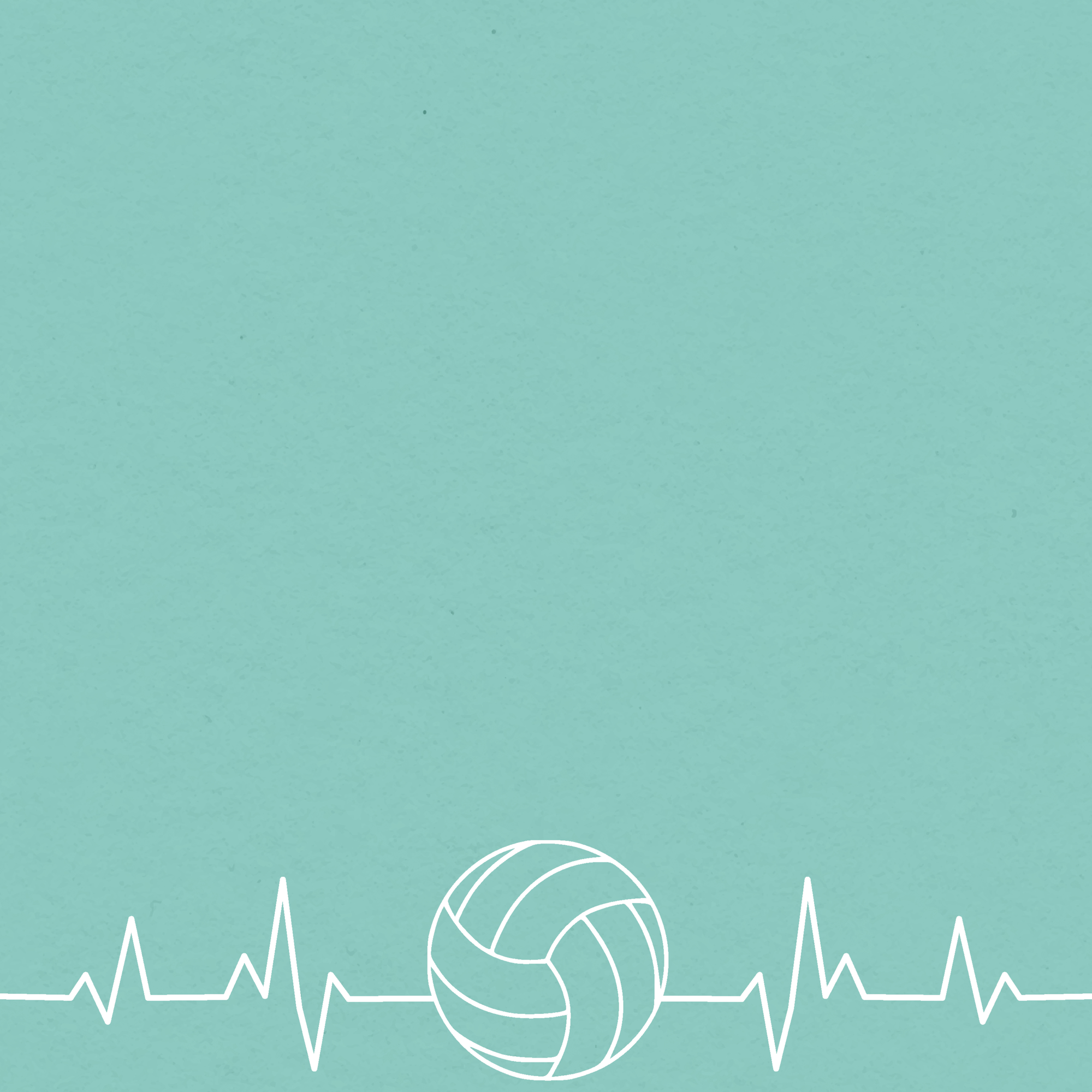 Sports Beat Collection Volleyball Heartbeat 12 x 12 Double-Sided Scrapbook Paper by SSC Designs