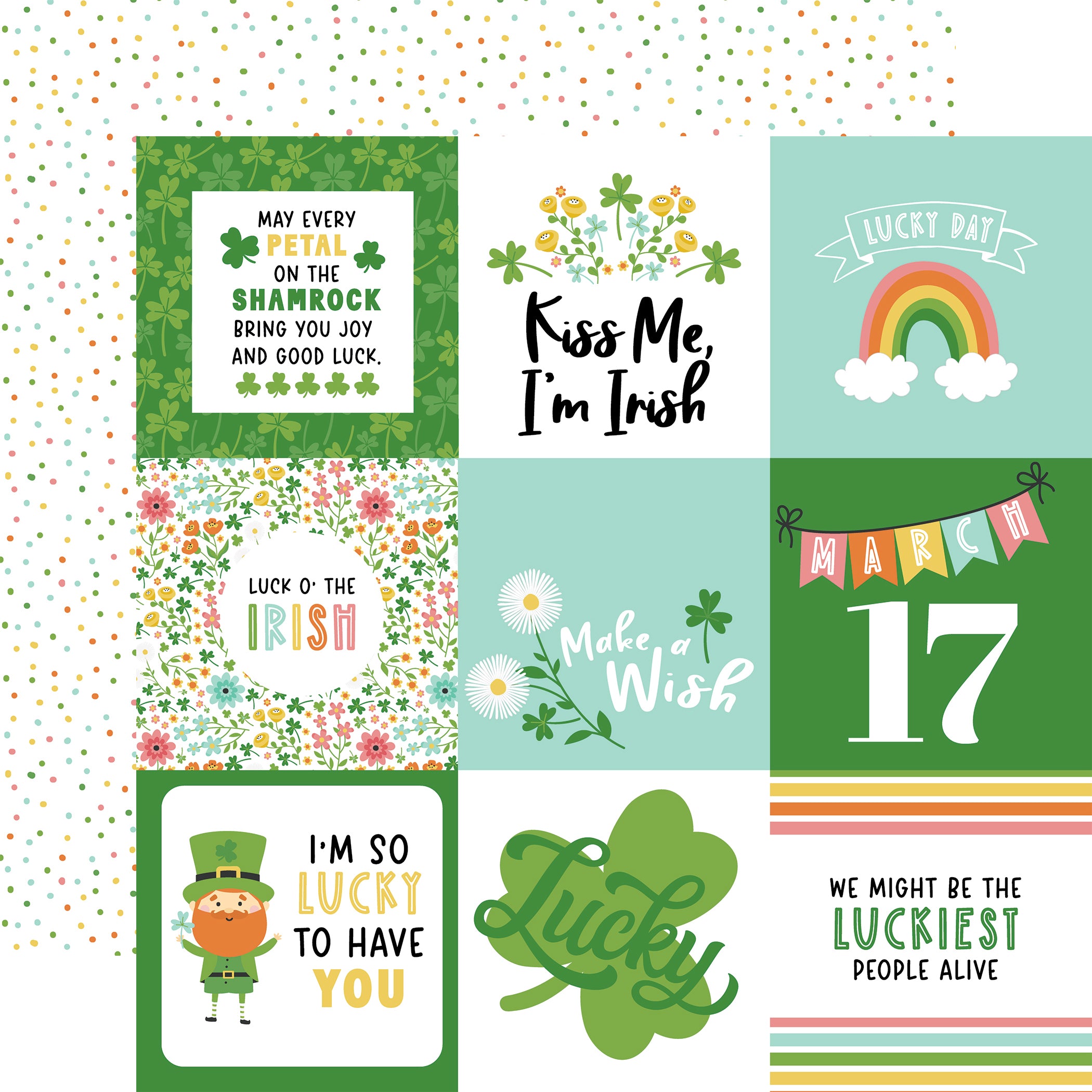 Happy St. Patrick's Day Collection 12 x 12 Scrapbook Collection Kit by Echo Park Paper