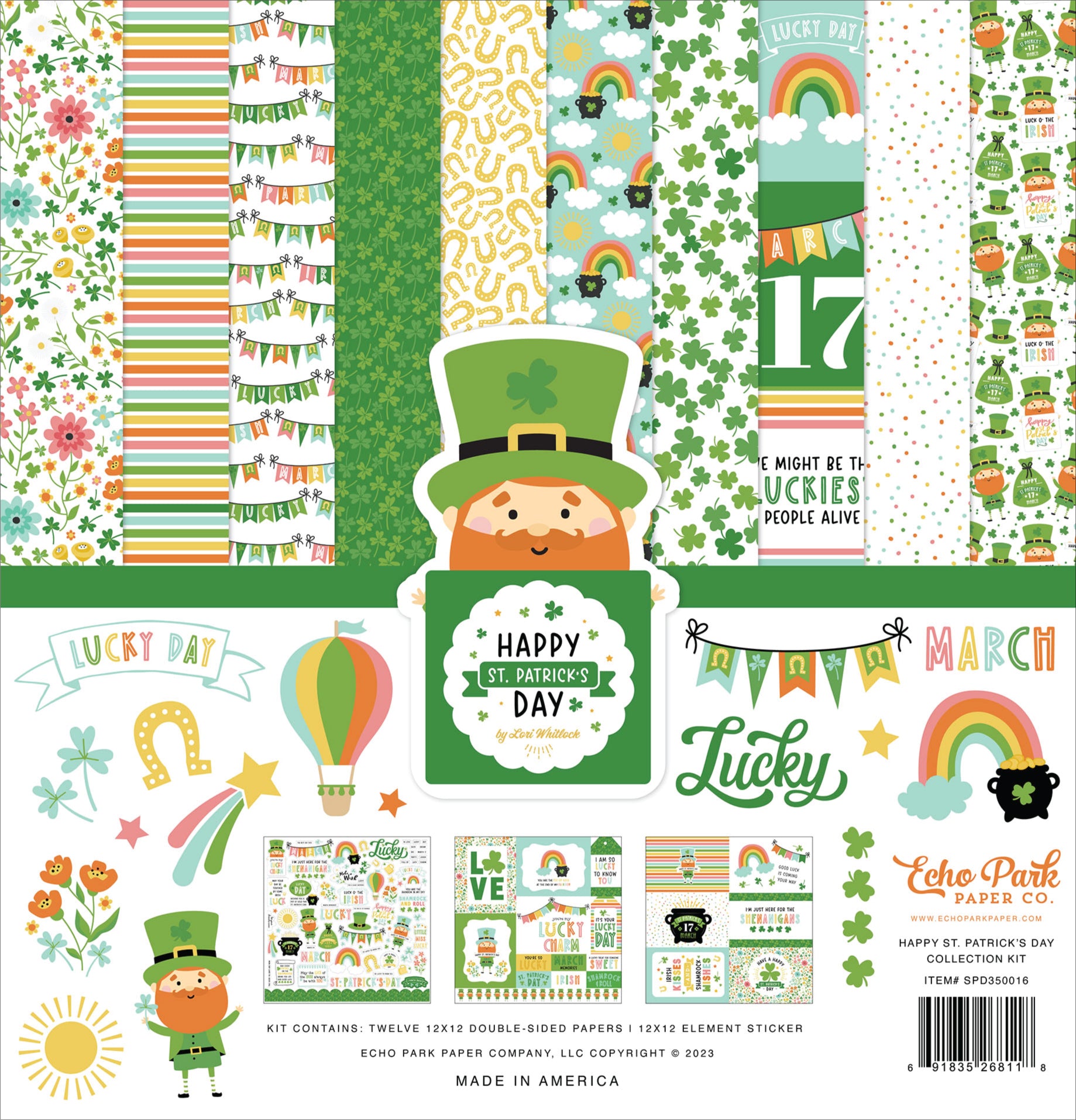 Happy St. Patrick's Day Collection 12 x 12 Scrapbook Collection Kit by Echo Park Paper