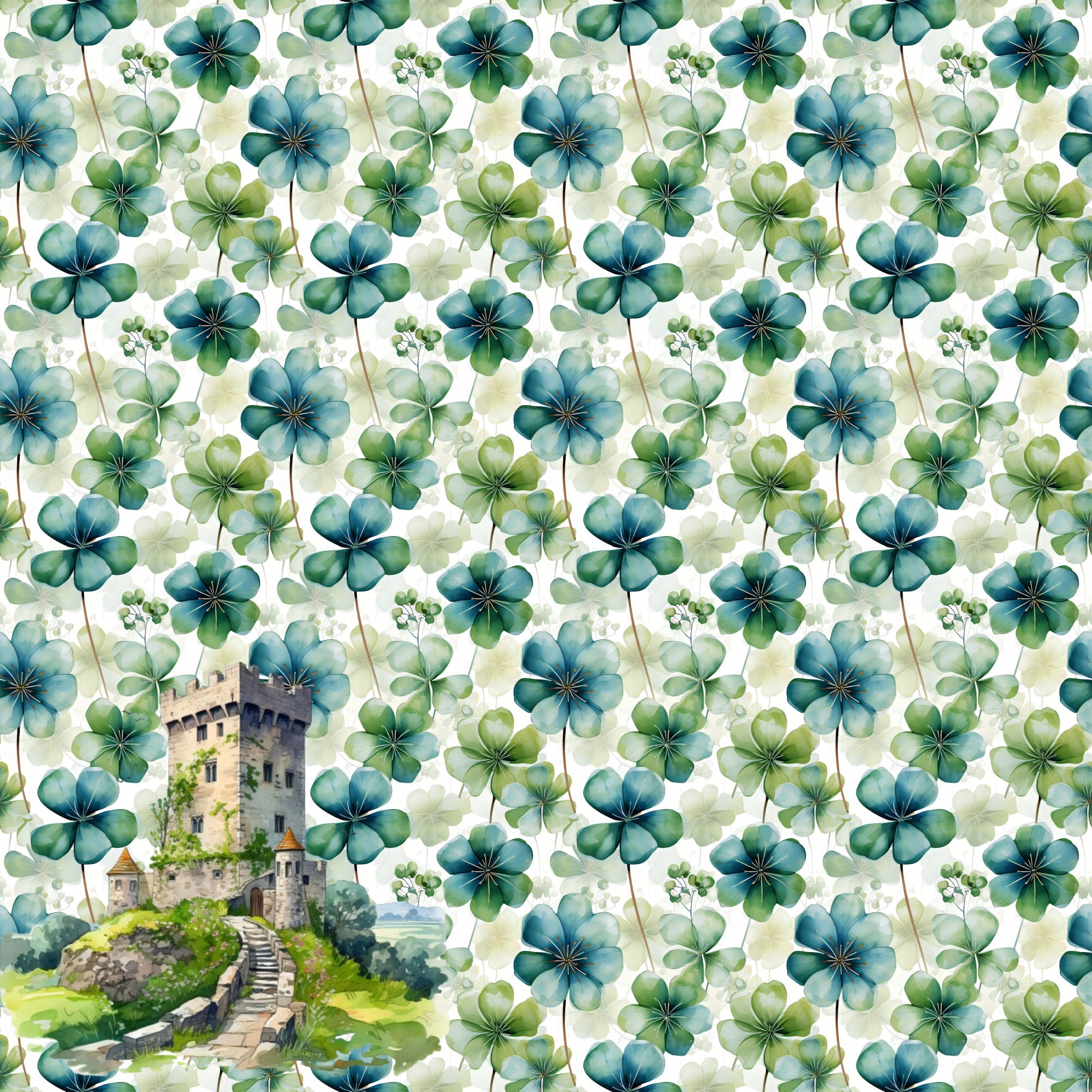 St. Patrick's Day Collection Kiss The Blarney Stone 12 x 12 Double-Sided Scrapbook Paper by SSC Designs