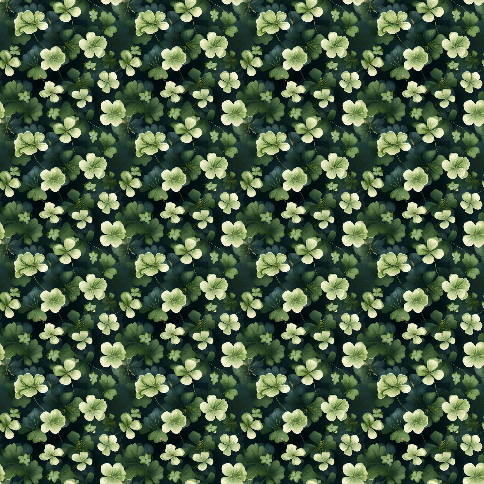 St. Patrick's Day Collection Shamrock Forest 12 x 12 Double-Sided Scrapbook Paper by SSC Designs