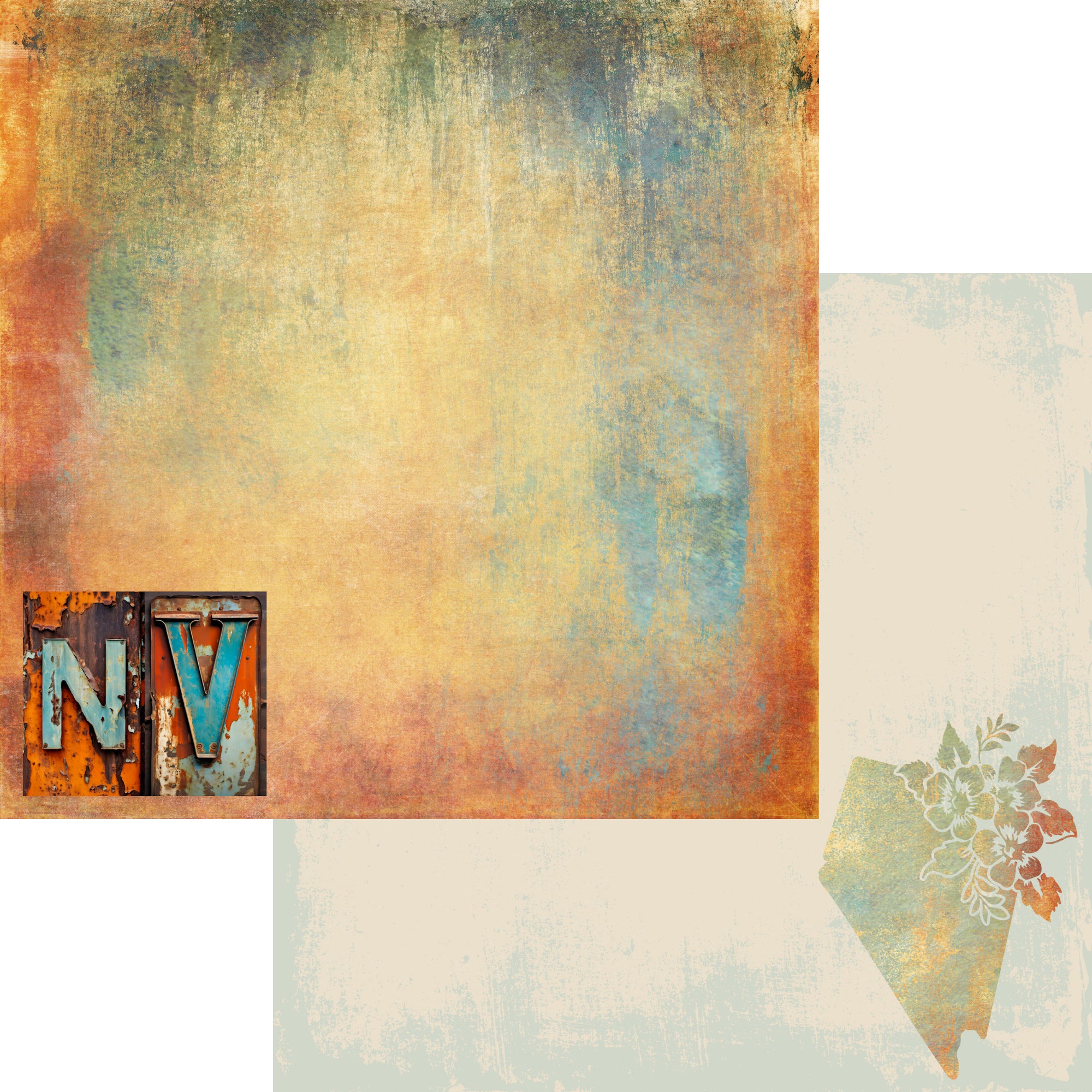State Plates Collection Nevada 12 x 12 Double-Sided Scrapbook Paper by SSC Designs