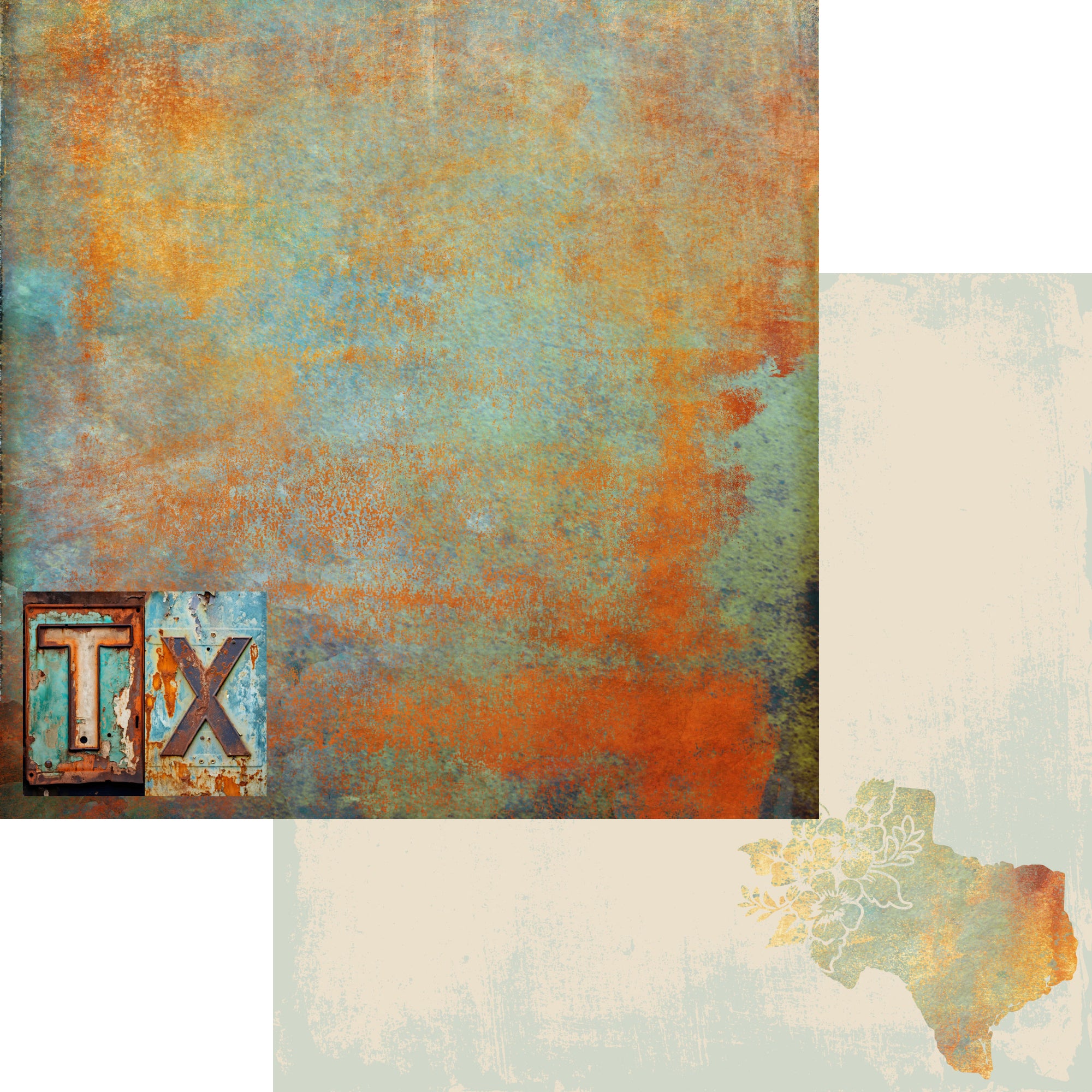 State Plates Collection Texas 12 x 12 Double-Sided Scrapbook Paper by SSC Designs
