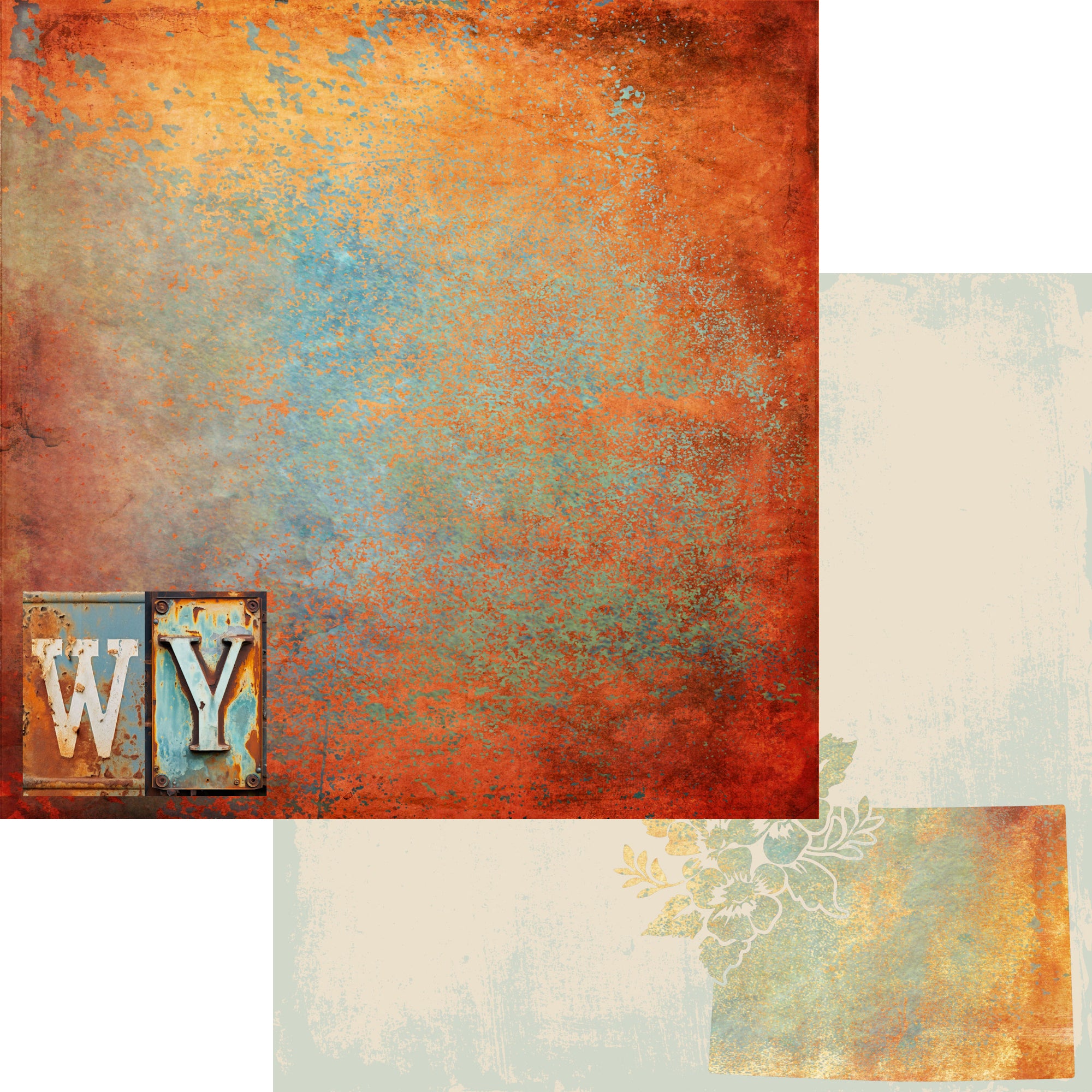 State Plates Collection Wyoming 12 x 12 Double-Sided Scrapbook Paper by SSC Designs