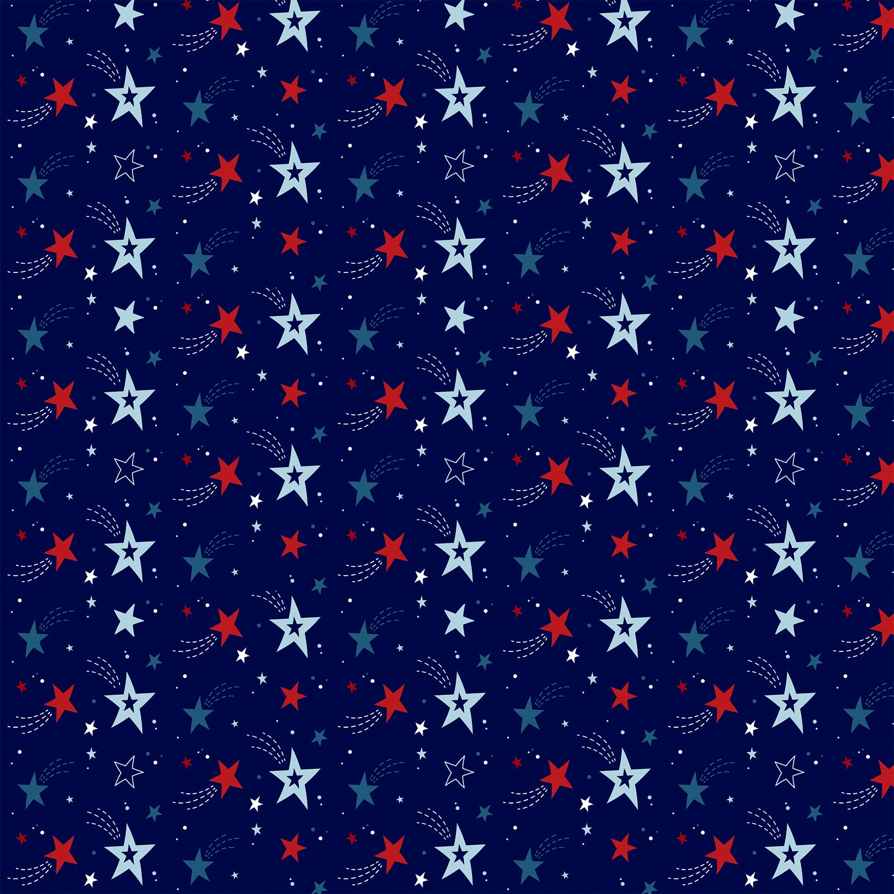 Stars and Stripes Forever Collection Shooting Stars 12 x 12 Double-Sided Scrapbook Paper by Echo Park Paper