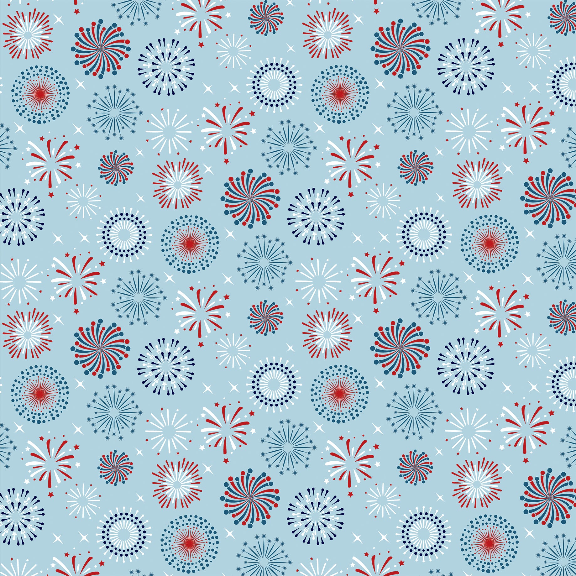 Stars and Stripes Forever Collection Fireworks Fly 12 x 12 Double-Sided Scrapbook Paper by Echo Park Paper