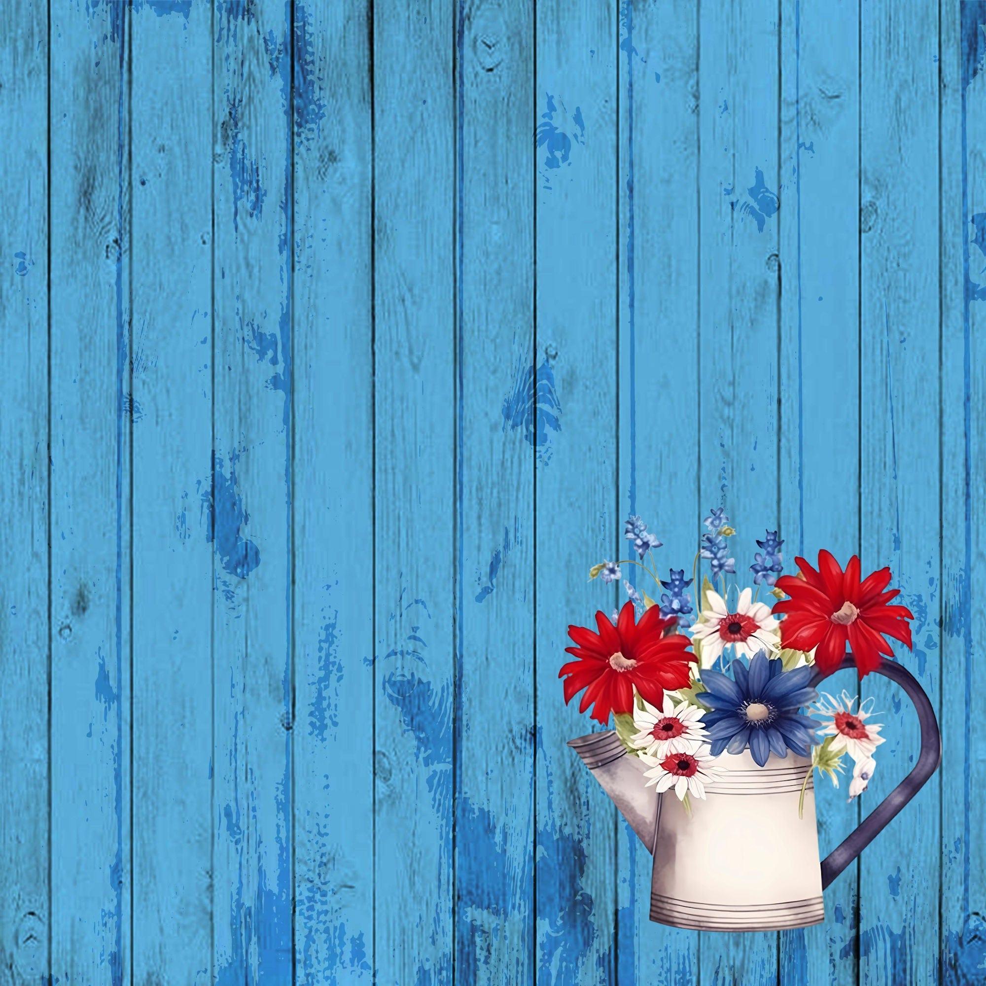 Star Spangled Spurs Collection Cowboy Boots 12 x 12 Double-Sided Scrapbook Paper by SSC Designs