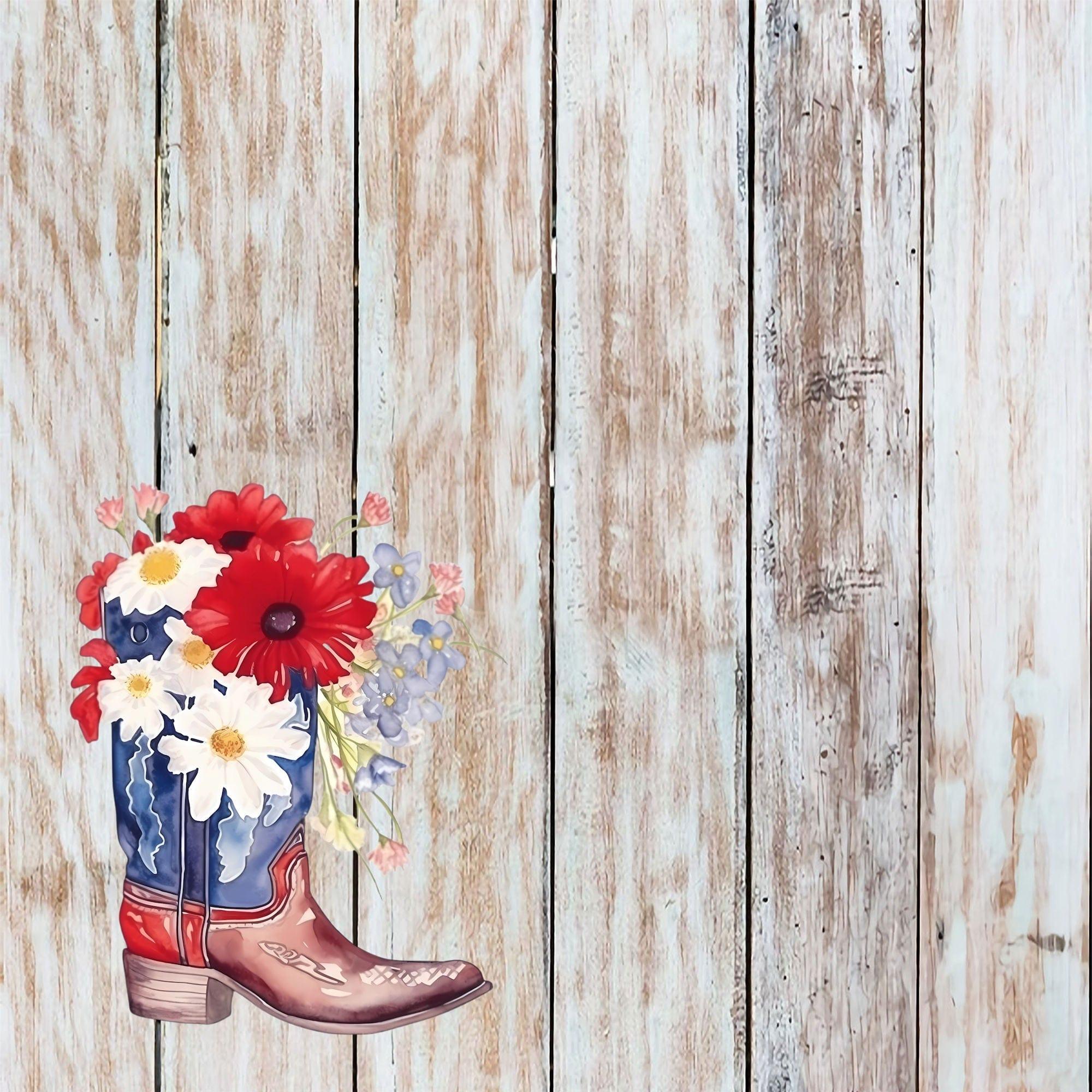 Star Spangled Spurs Collection Country Music 12 x 12 Double-Sided Scrapbook Paper by SSC Designs