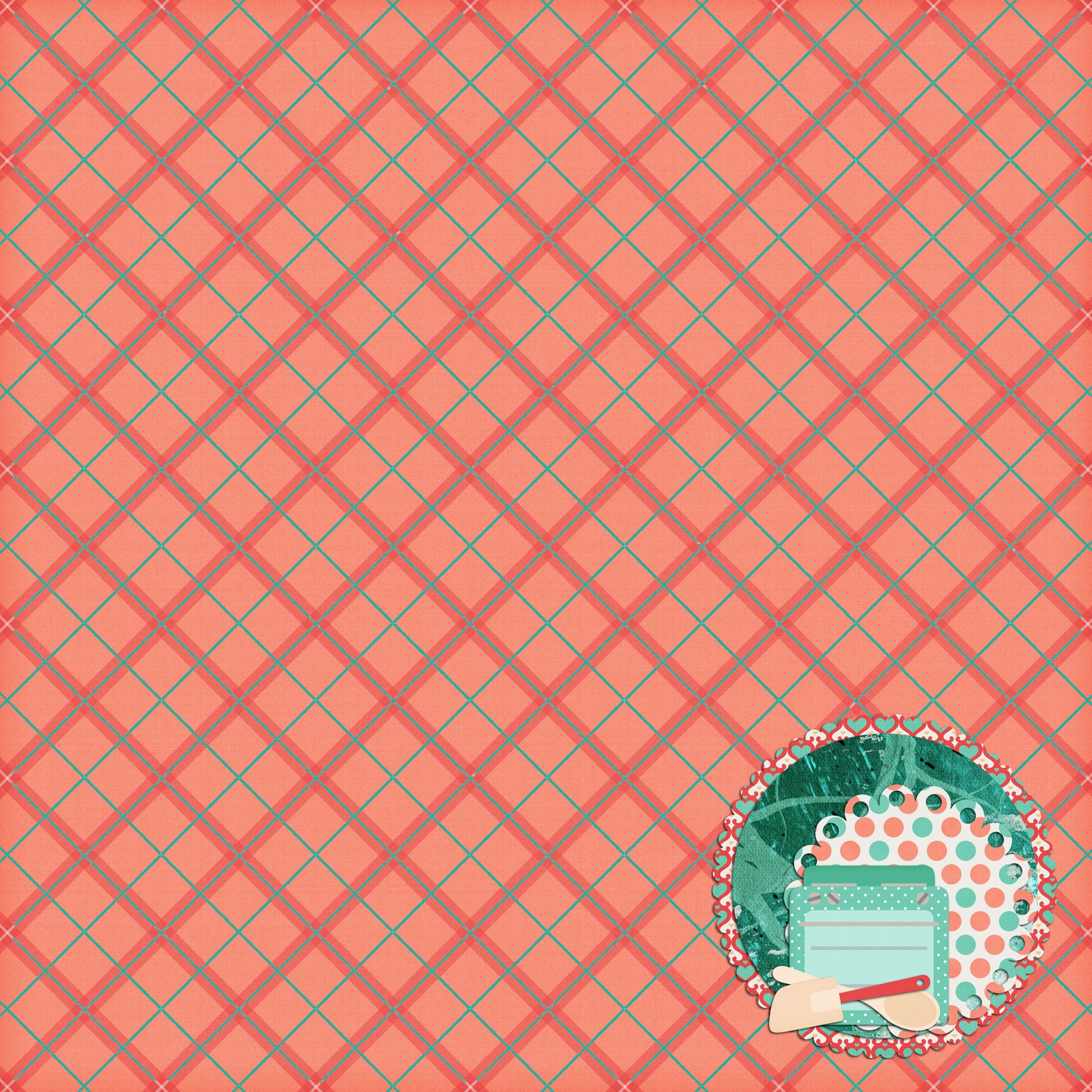 Stir It Up Collection Happiness Is Homemade 12 x 12 Double-Sided Scrapbook Paper by SSC Designs