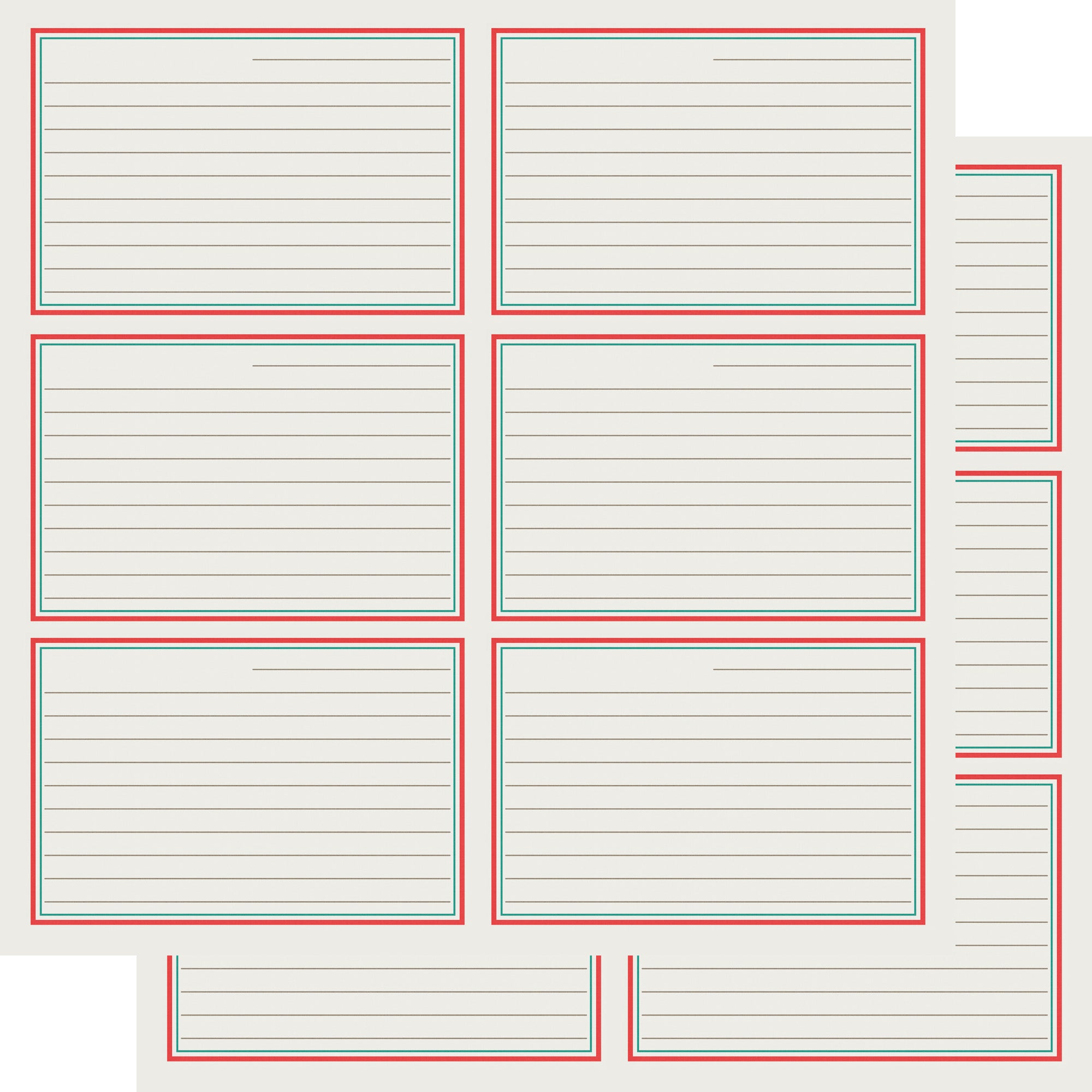 Stir It Up Collection Recipe Cards 12 x 12 Double-Sided Scrapbook Paper by SSC Designs