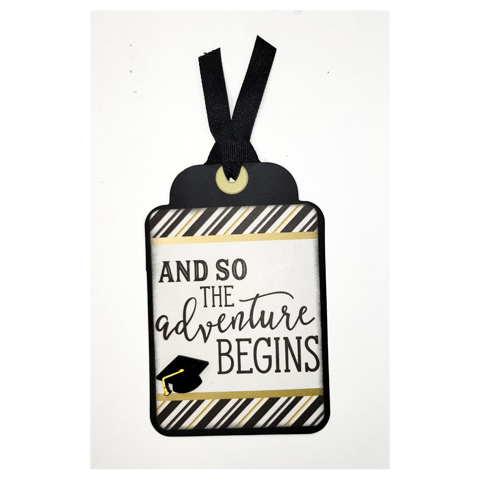 And So The Adventure Begins Tag 3 x 5 Coordinating Scrapbook Tag Embellishment by SSC Designs