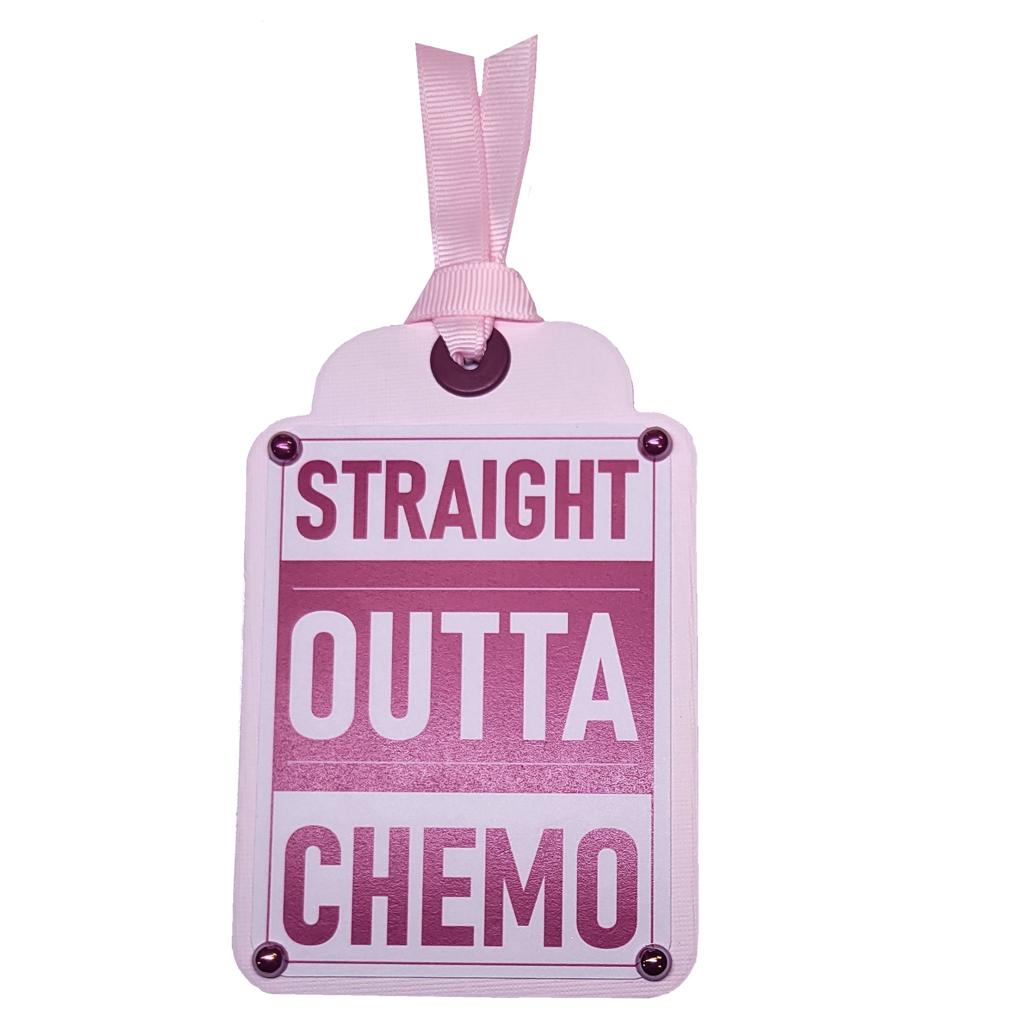 Terrific Tags Collection Straight Outta Chemo 3x5 Scrapbook Tag Embellishment by SSC Designs