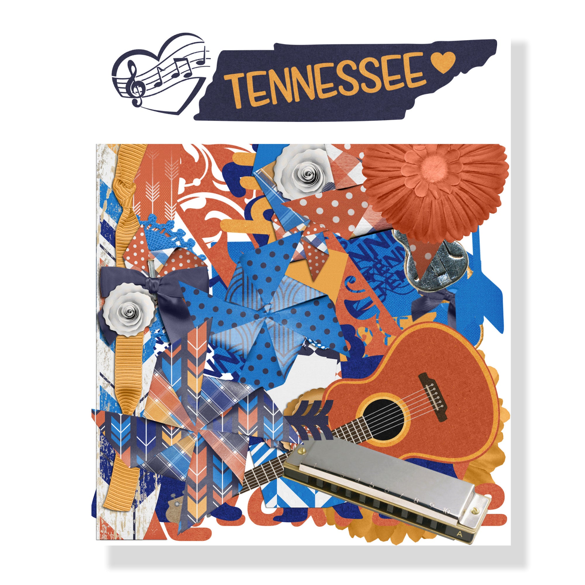 Tennessee Collection Laser Cut Scrapbook Ephemera Embellishments by SSC Designs